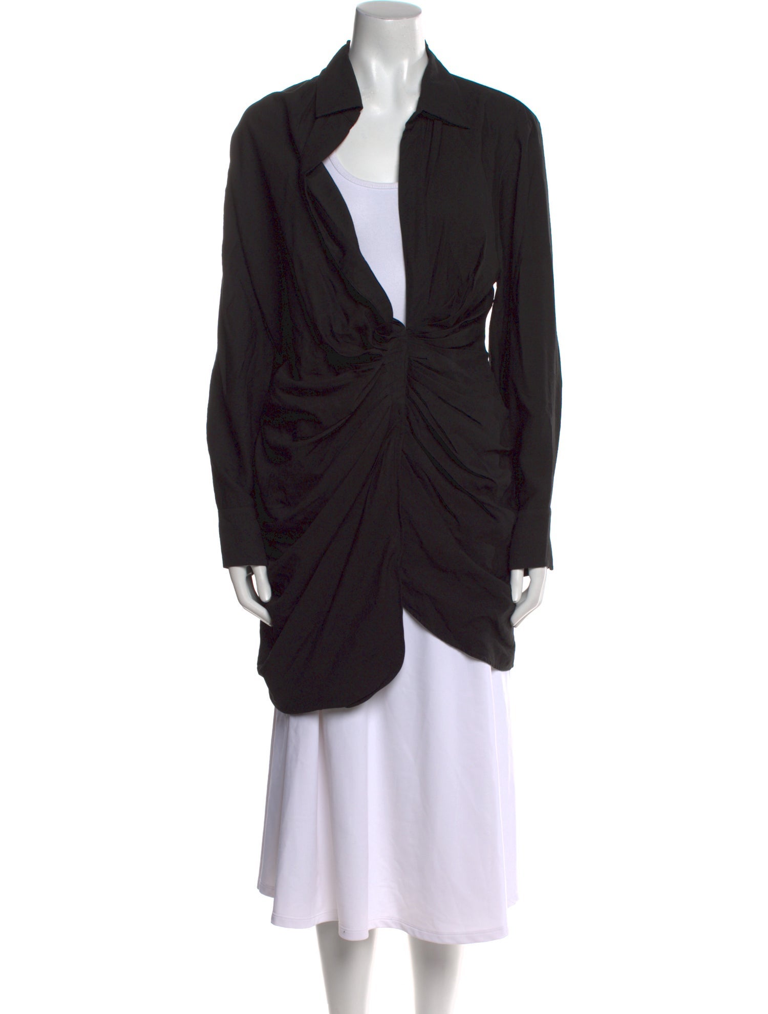 Jacquemus Plunge Neckline Long Sleeve Tunic