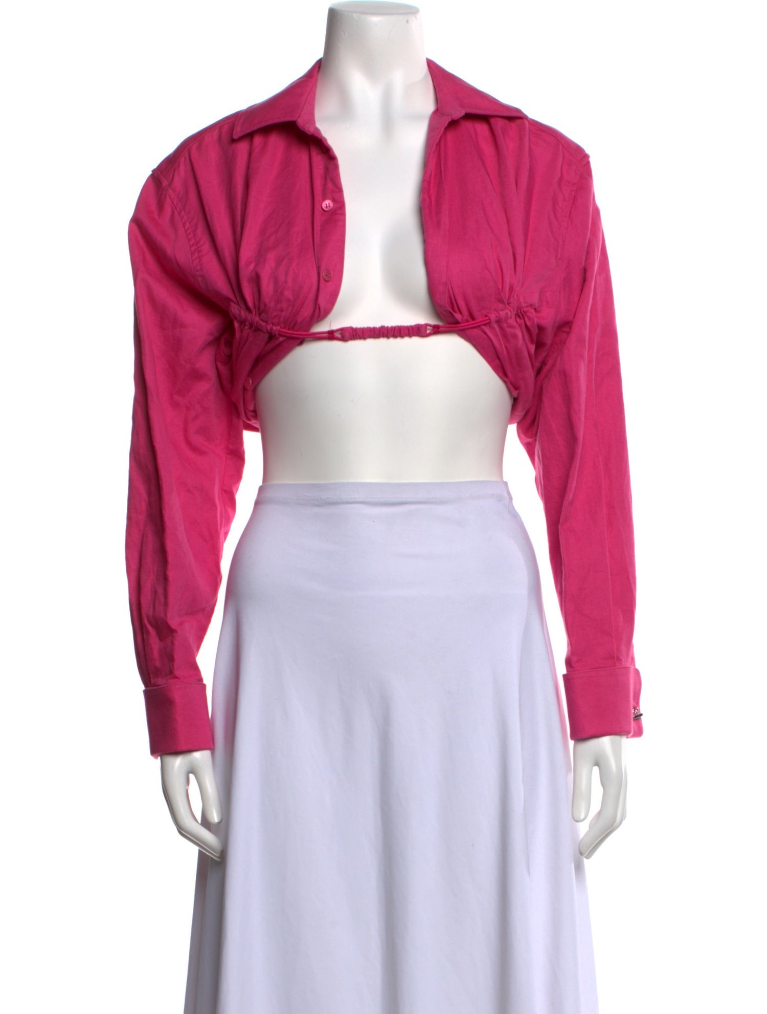 Jacquemus Long Sleeve Crop Top