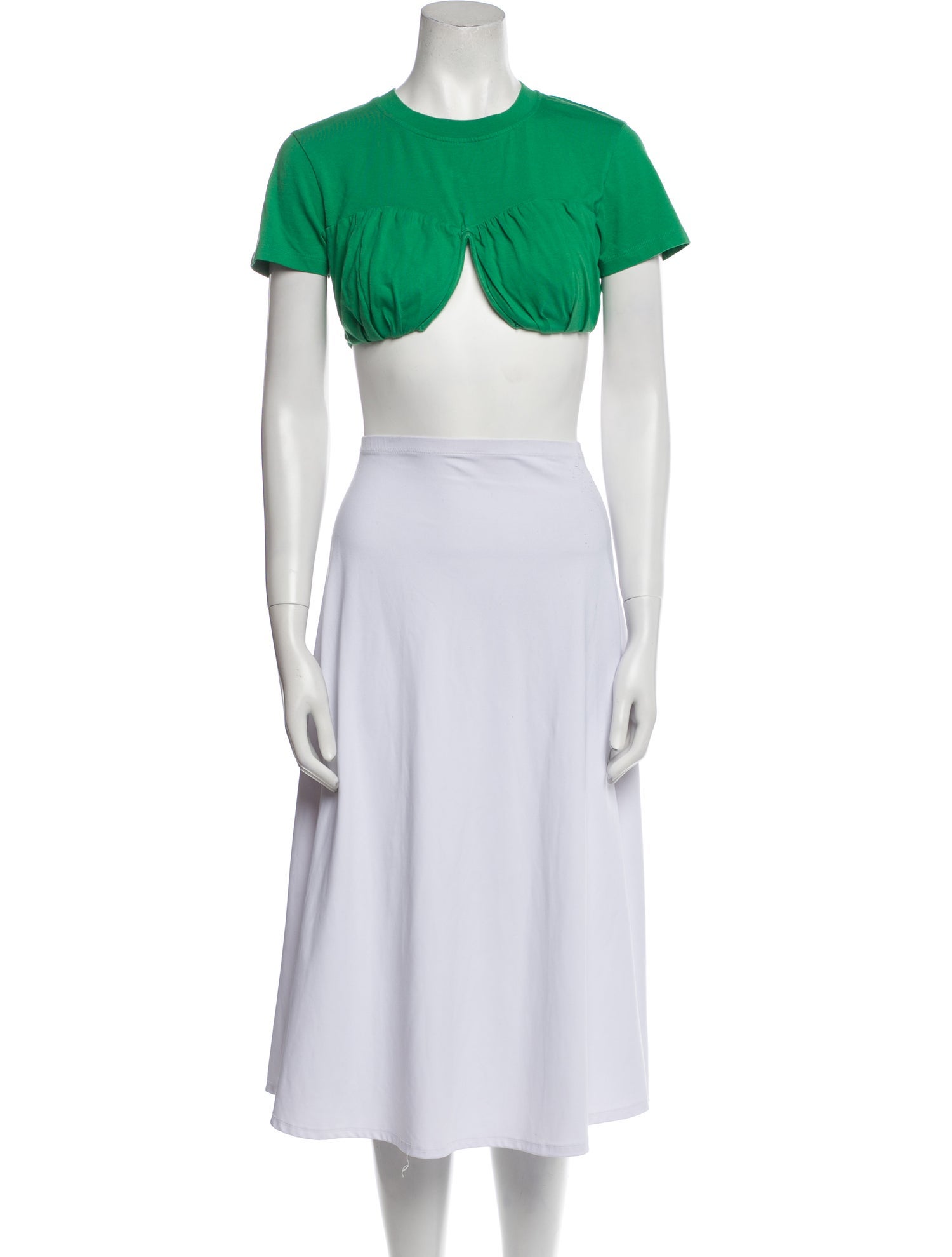 Jacquemus Crew Neck Short Sleeve Crop Top