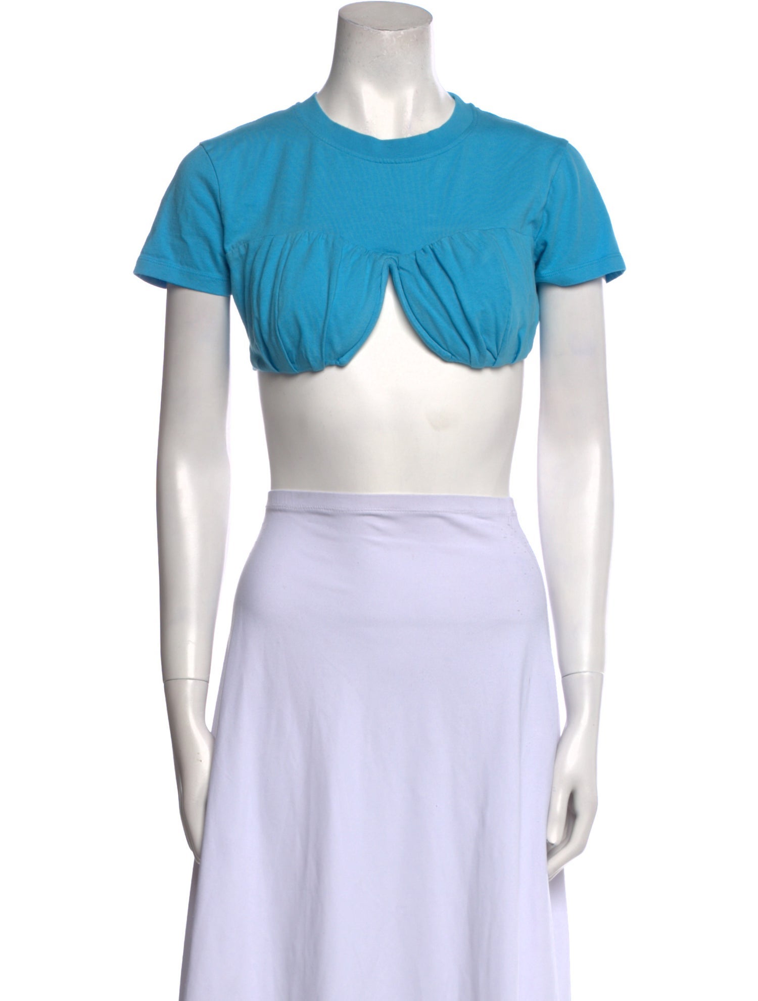 Jacquemus Crew Neck Short Sleeve Crop Top