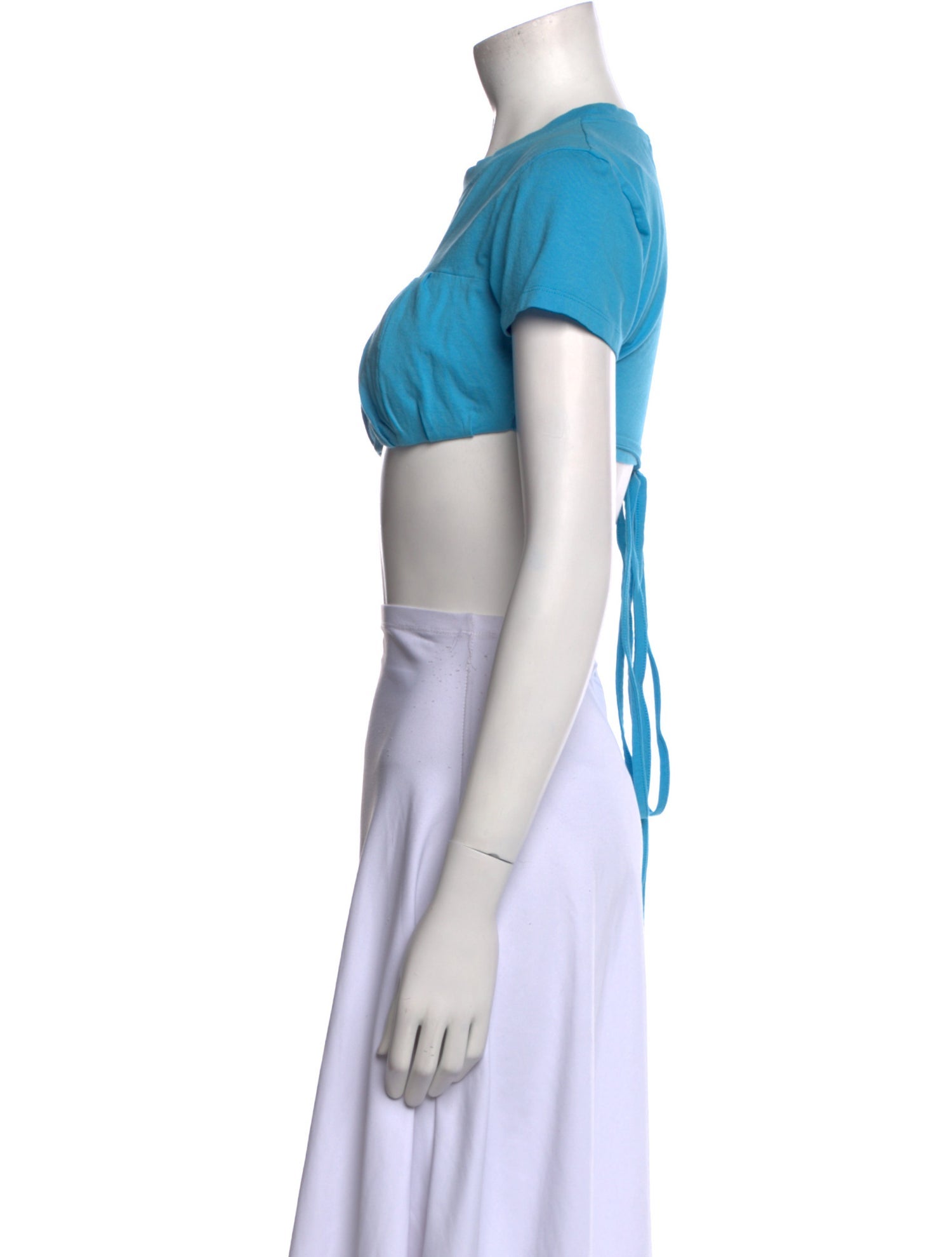 Jacquemus Crew Neck Short Sleeve Crop Top