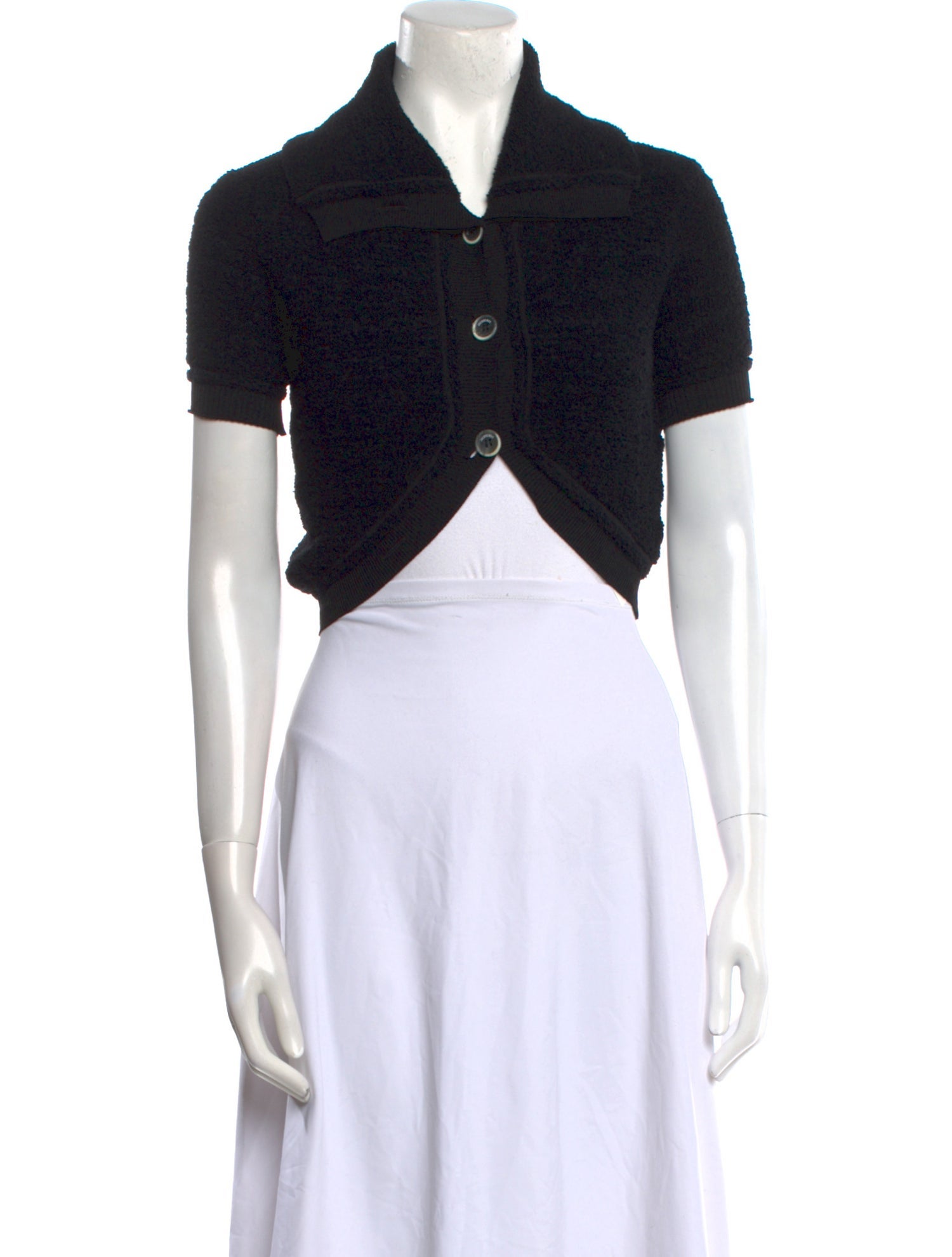 Jacquemus Nylon Short Sleeve Crop Top