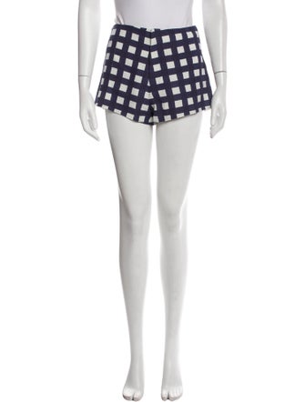 Jacquemus Plaid Print Mini Shorts