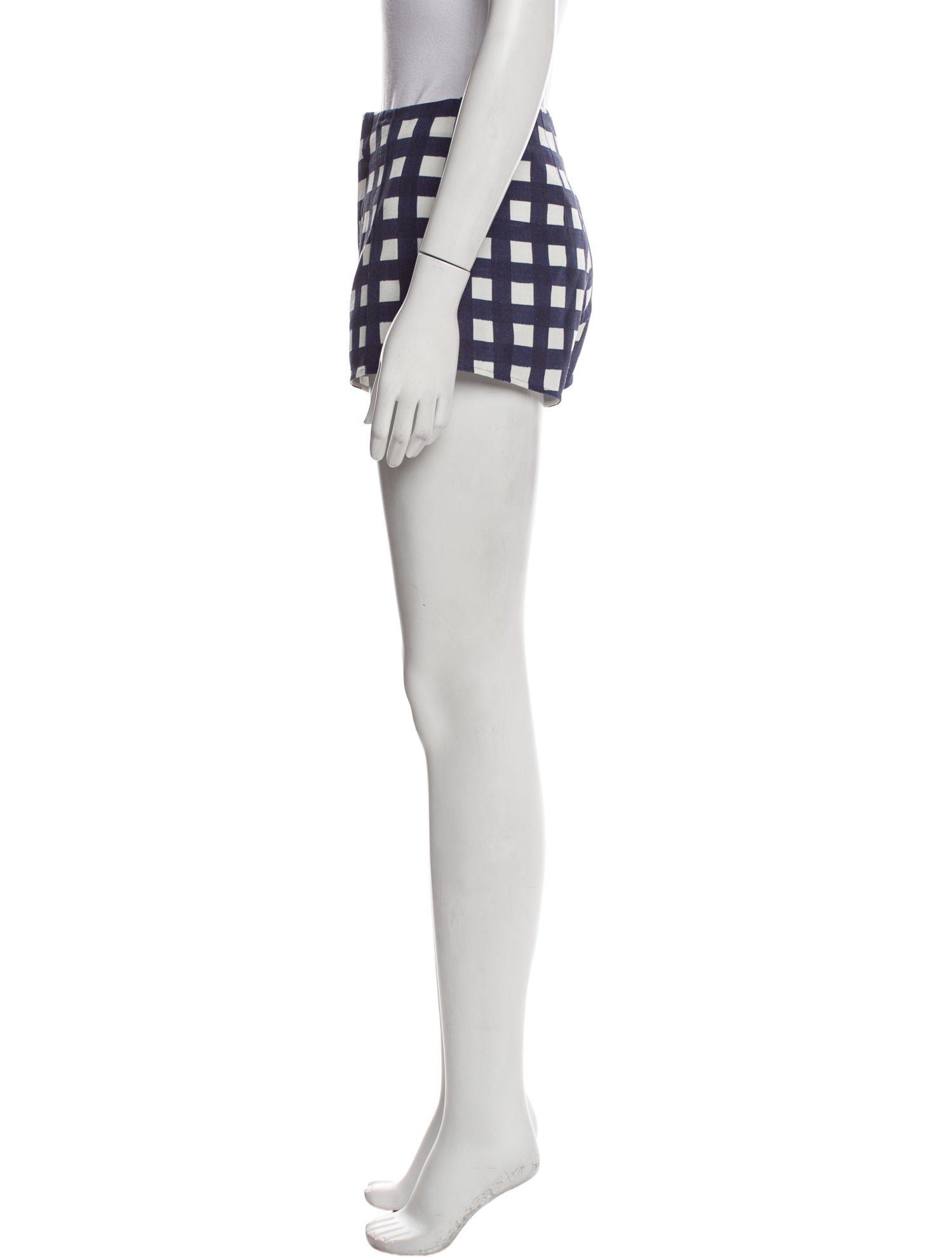 Jacquemus Plaid Print Mini Shorts