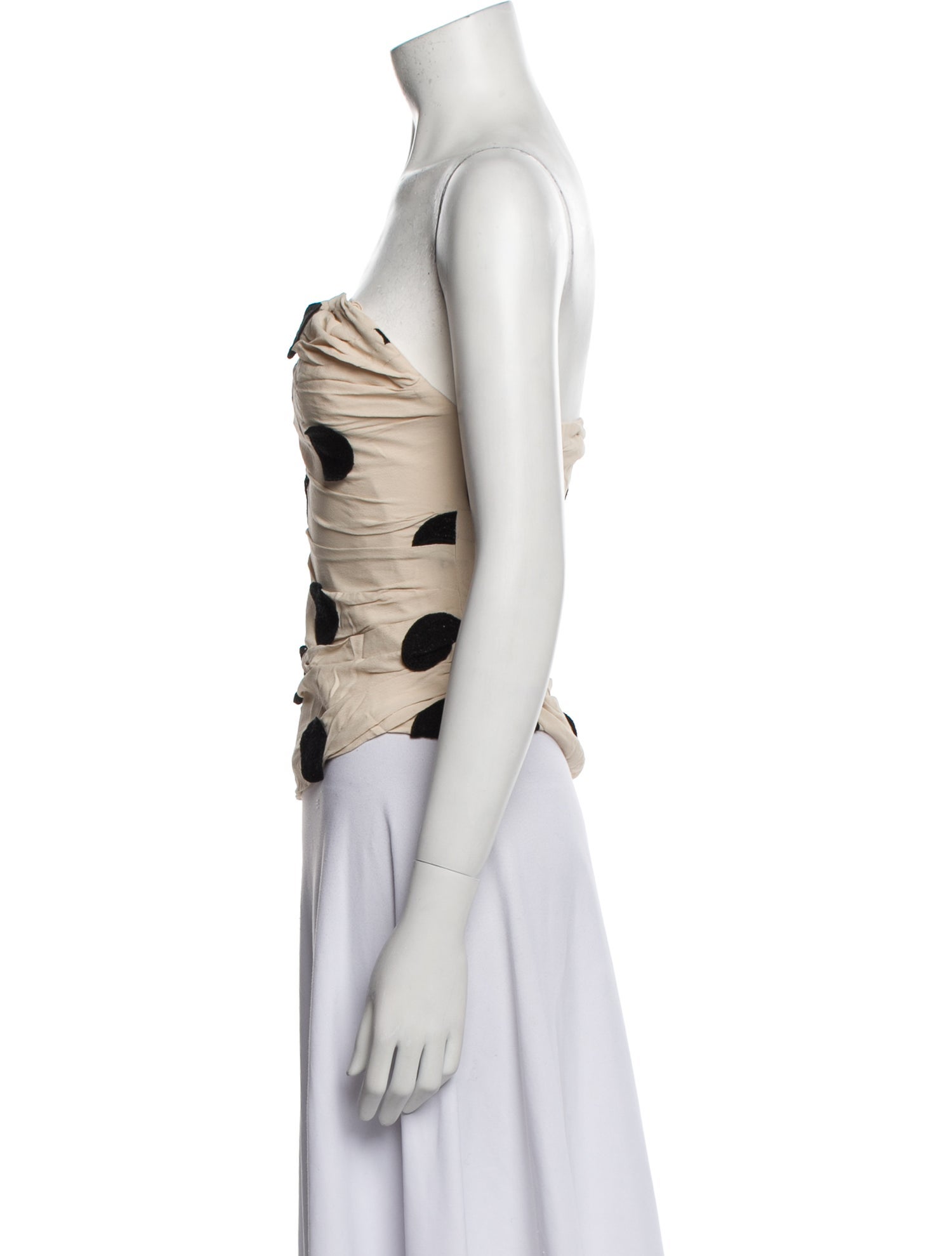 Jacquemus Polka Dot Print Strapless Crop Top w/ Tags