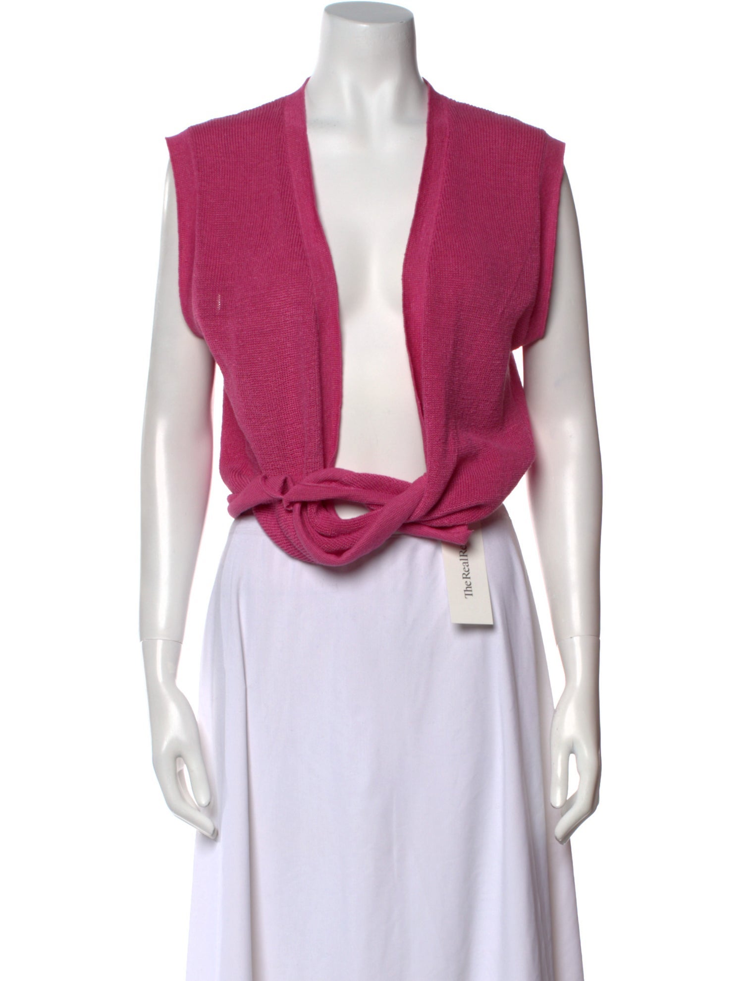 Jacquemus Linen V-Neck Crop Top