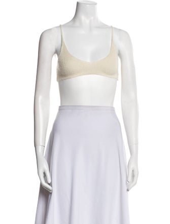 Jacquemus Scoop Neck Sleeveless Crop Top
