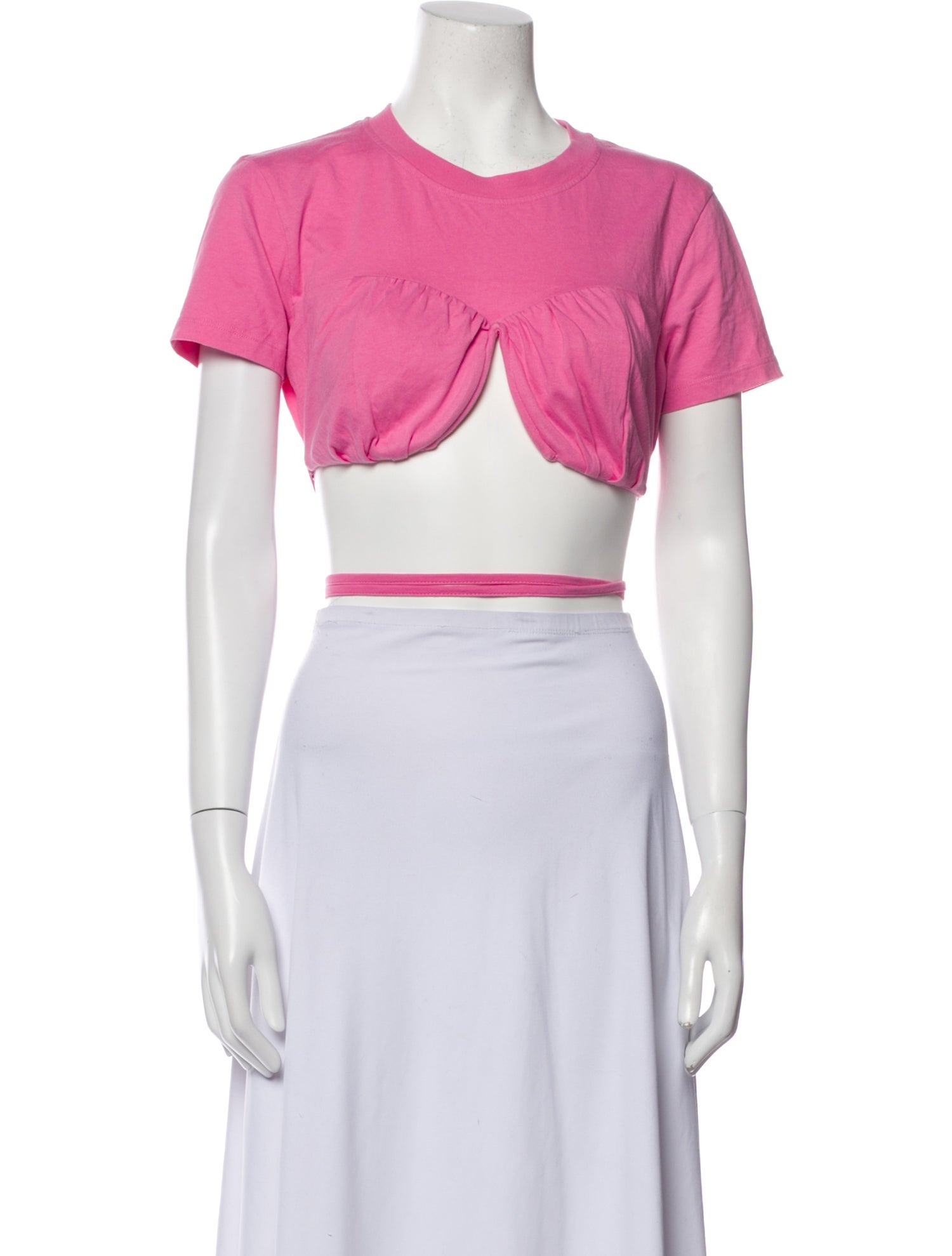 Jacquemus Crew Neck Short Sleeve Crop Top