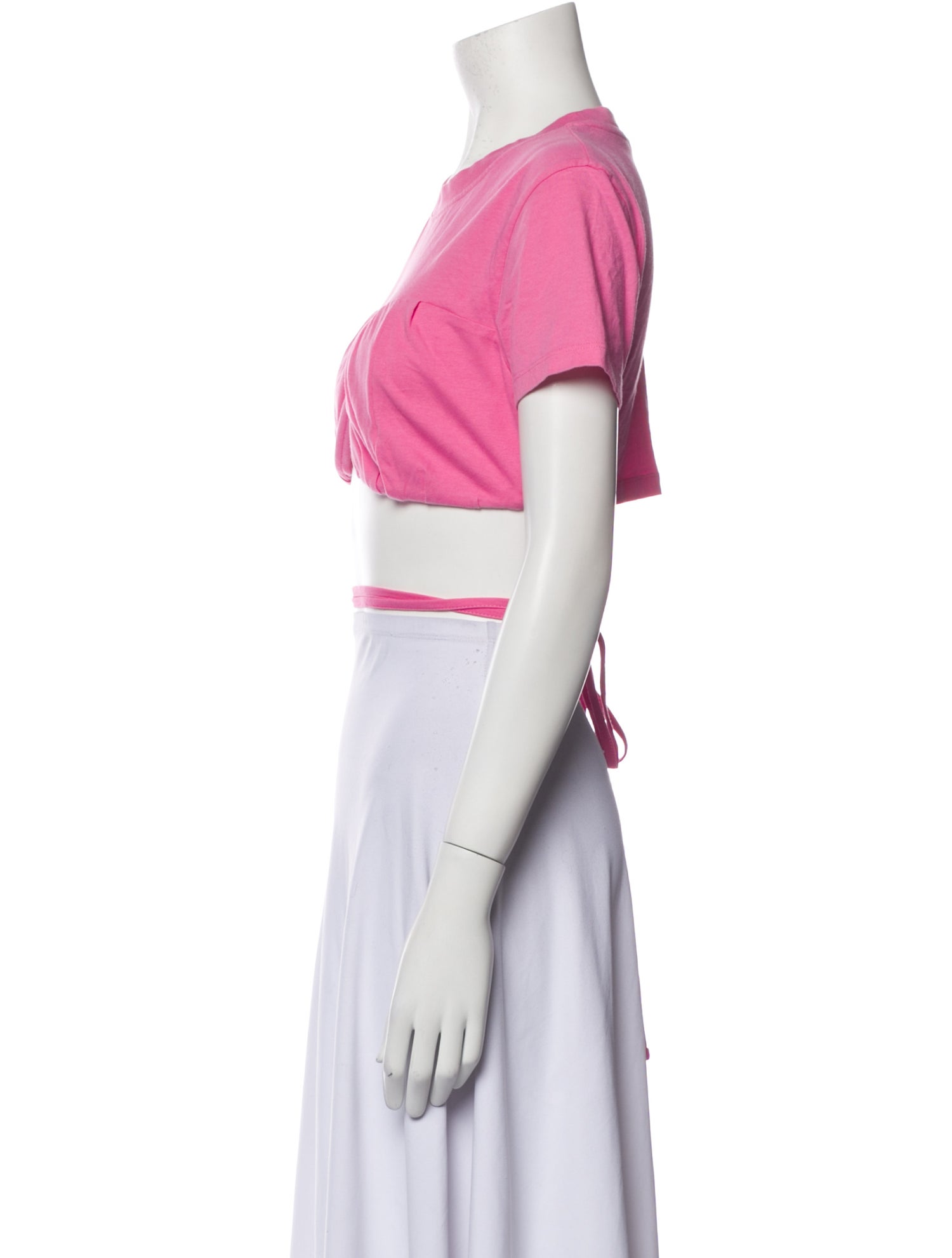 Jacquemus Crew Neck Short Sleeve Crop Top