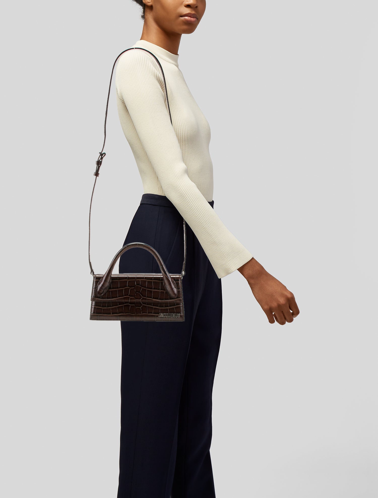Jacquemus Embossed Leather Top Handle Bag