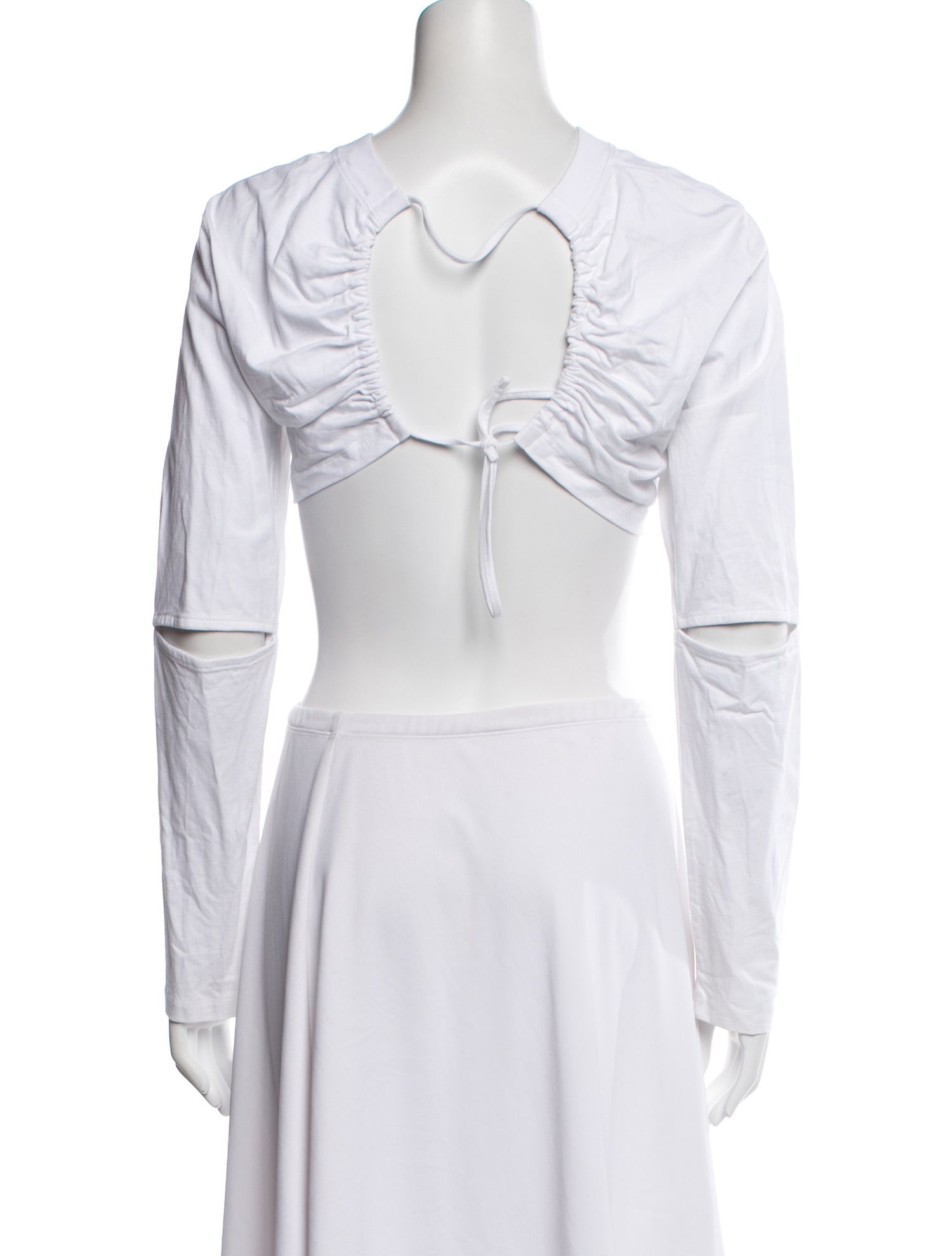 Jacquemus Off-The-Shoulder Long Sleeve Crop Top