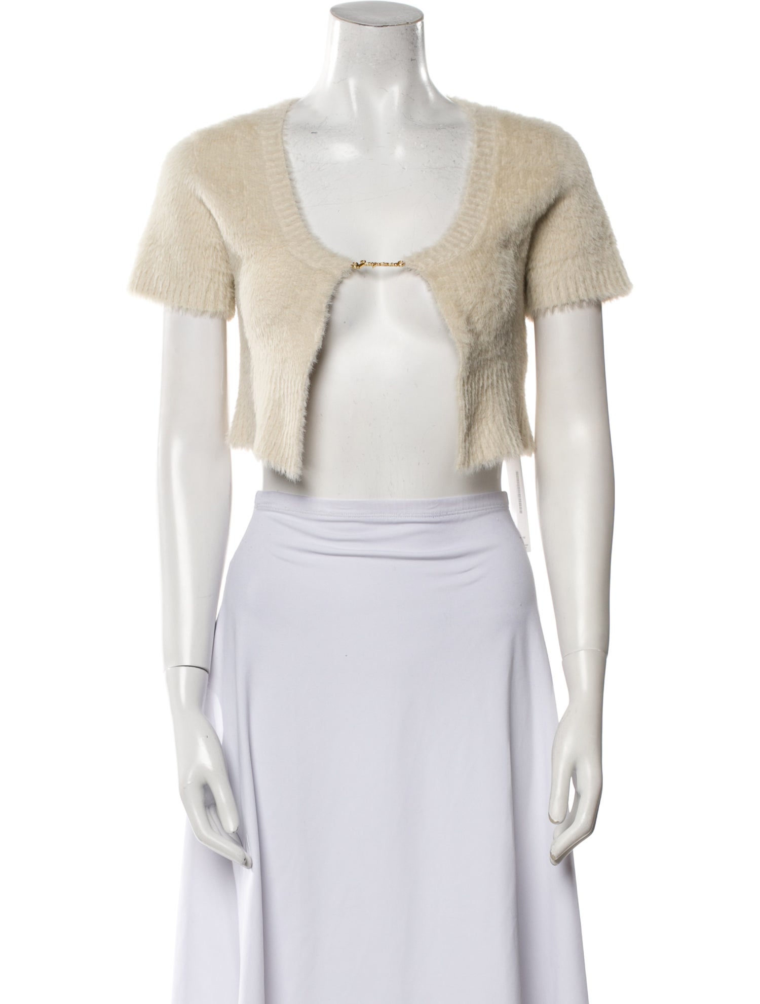 Jacquemus Scoop Neck Short Sleeve Crop Top