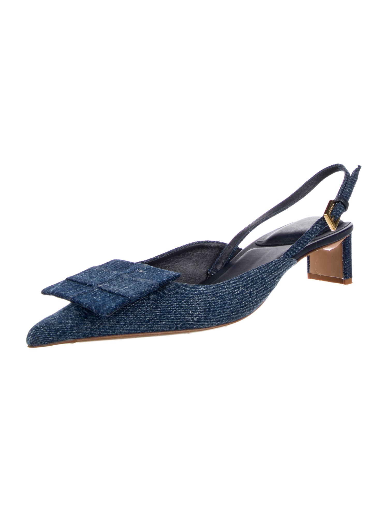 Jacquemus Denim Slingback Pumps