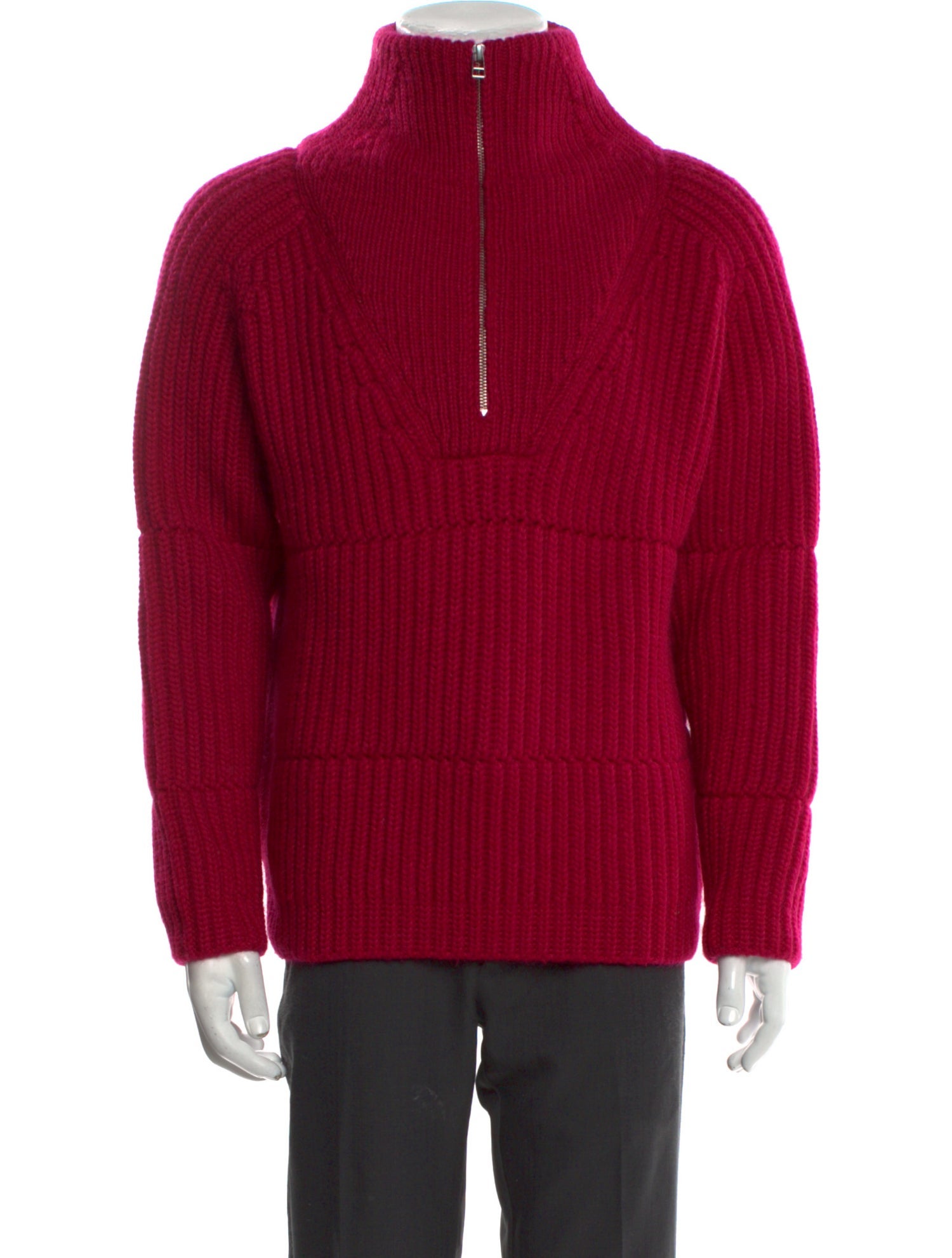 Jacquemus Wool Mock Neck Polo Sweater