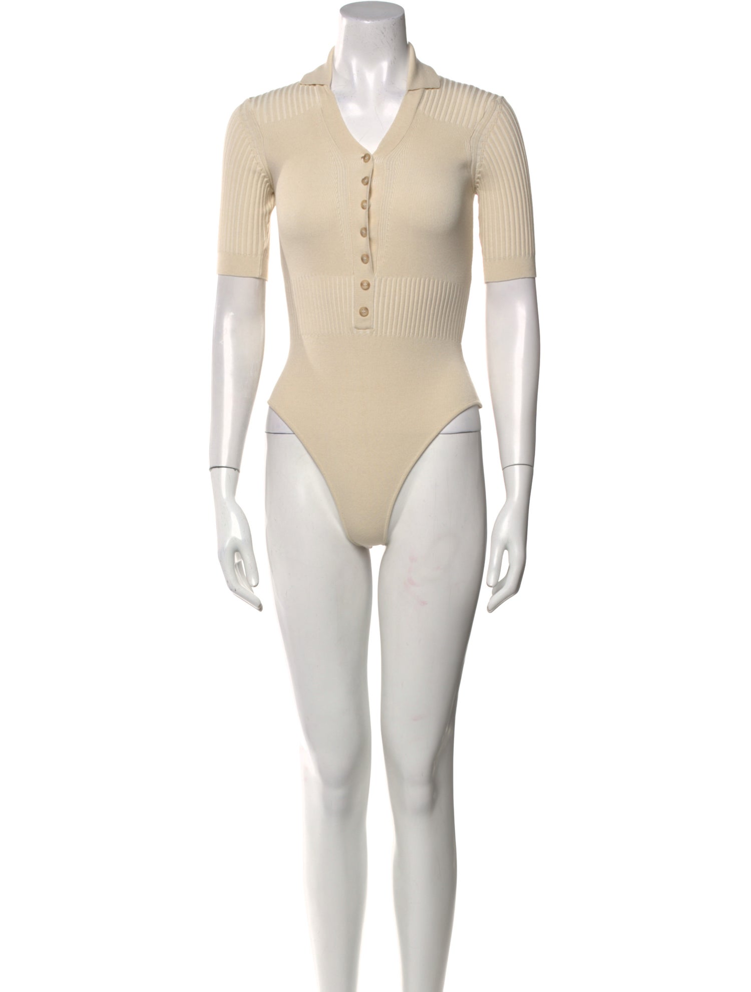 Jacquemus V-Neck Short Sleeve Bodysuit