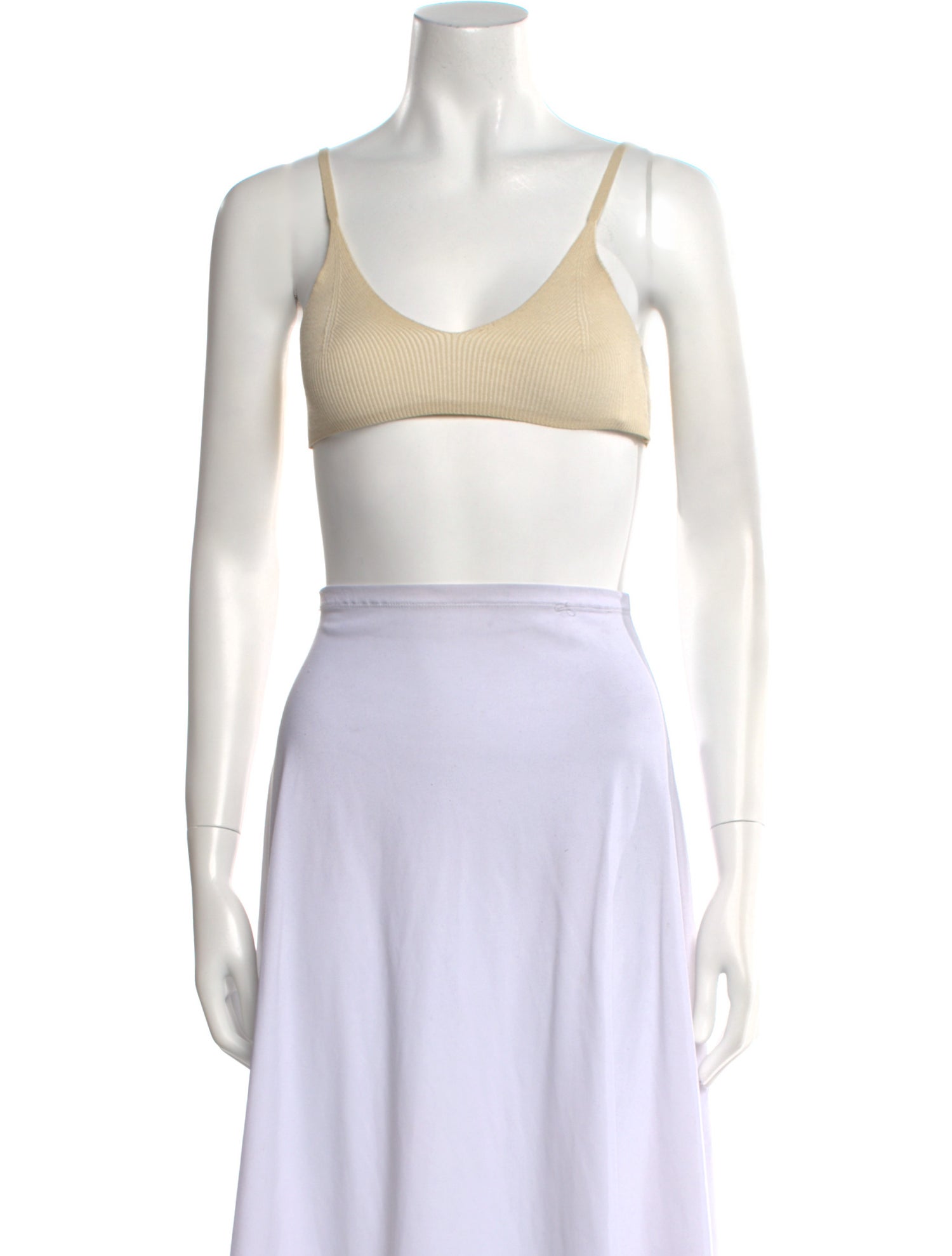 Jacquemus Square Neckline Sleeveless Crop Top