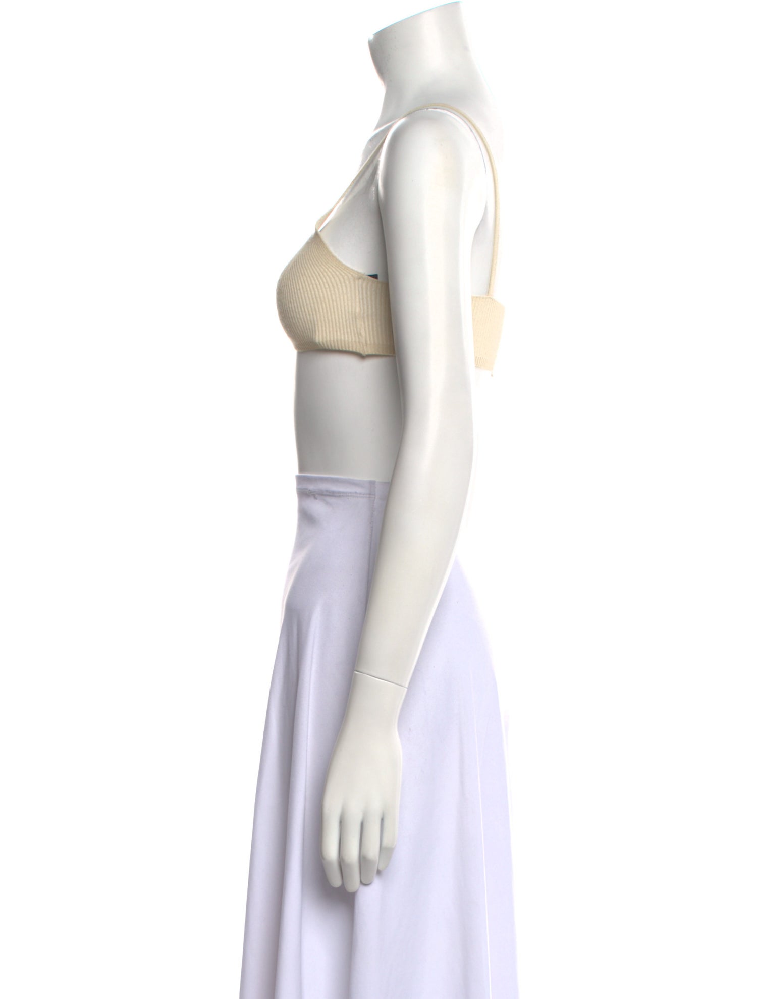 Jacquemus Square Neckline Sleeveless Crop Top