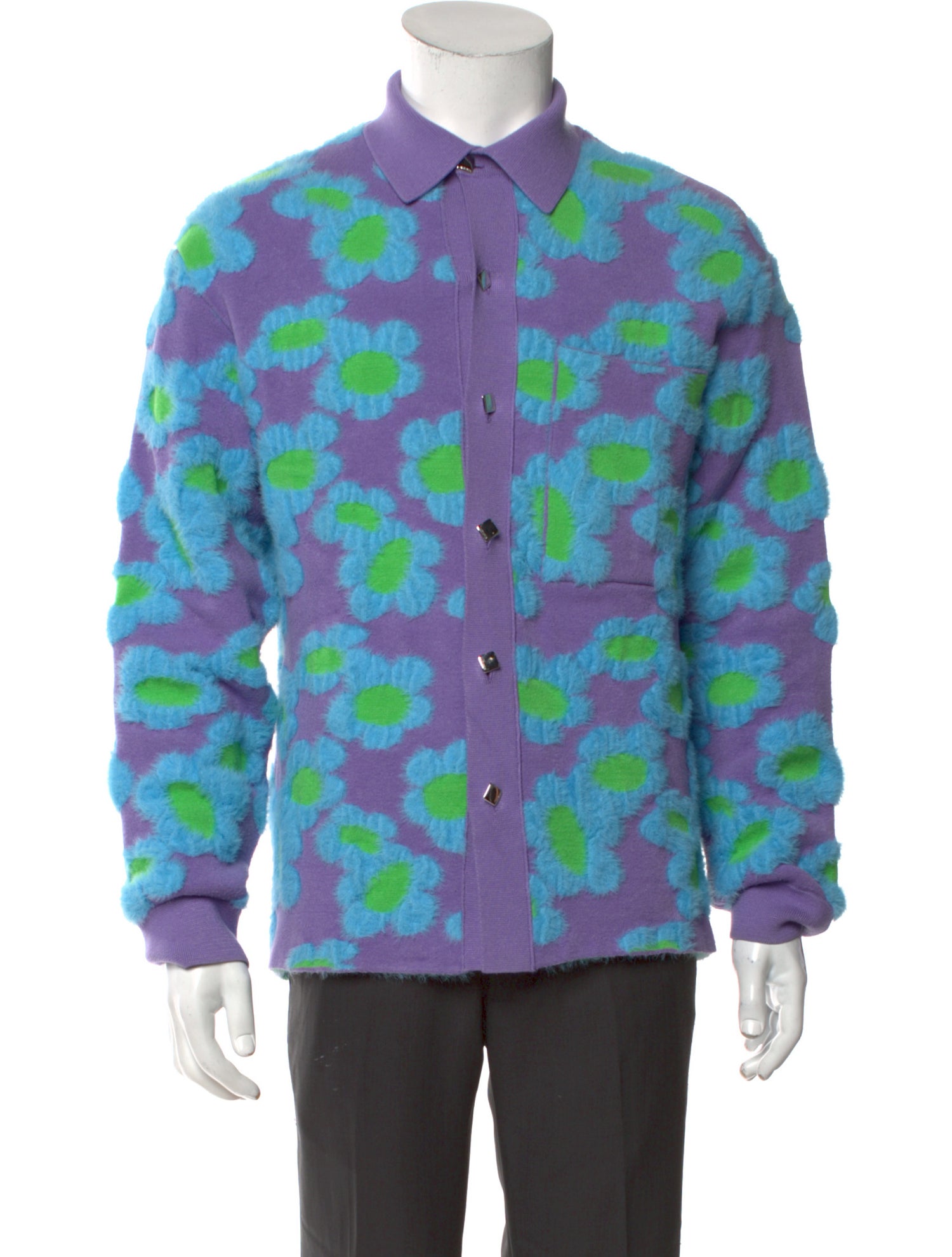 Jacquemus Printed Mock Neck Polo Sweater