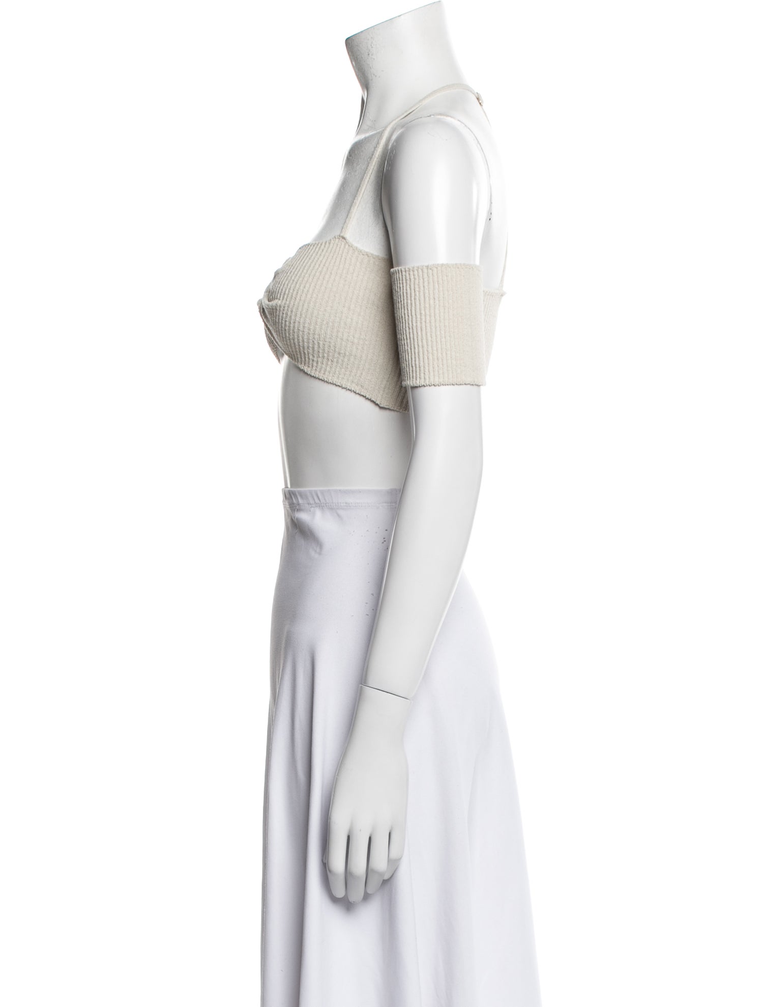 Jacquemus Off-The-Shoulder Short Sleeve Crop Top