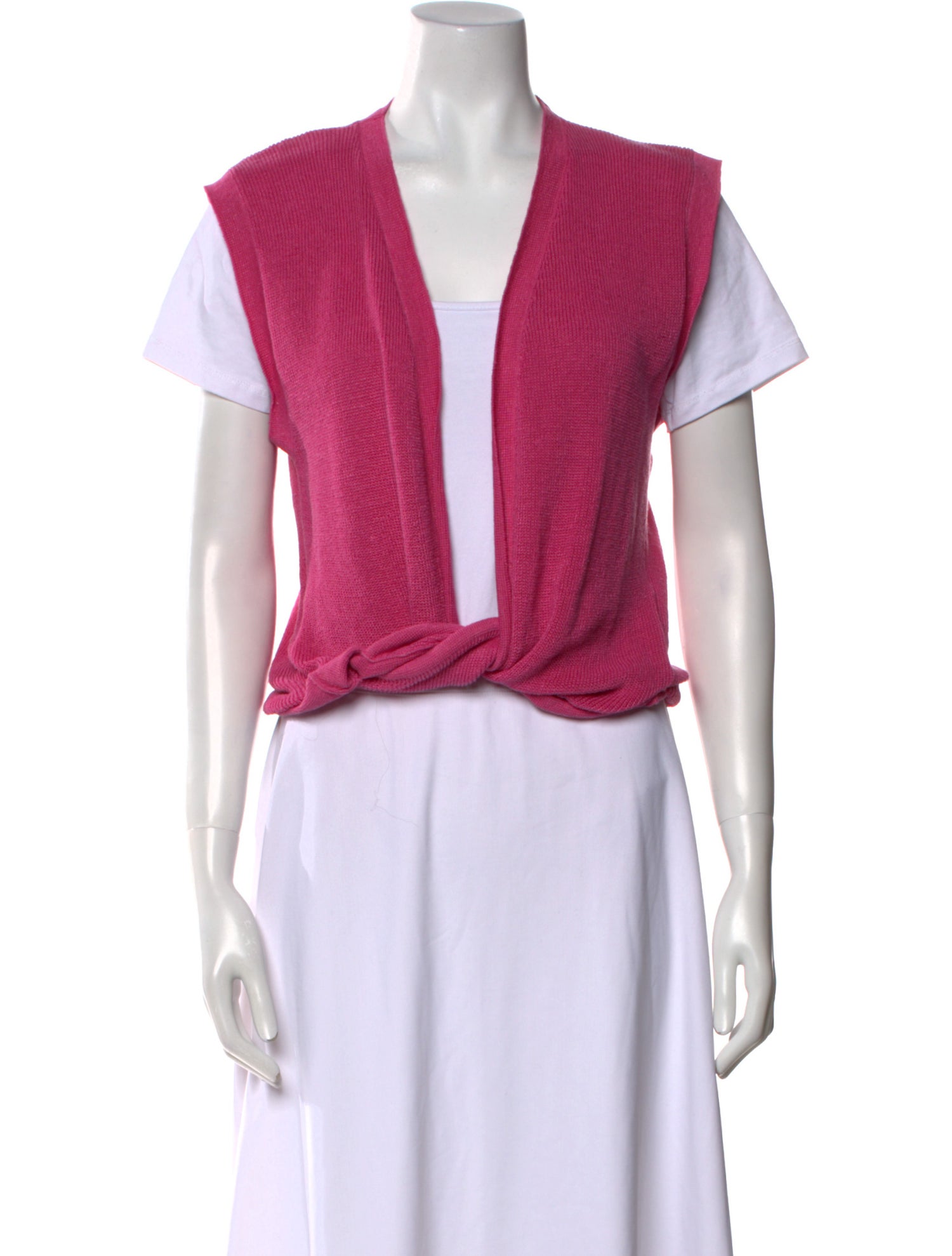 Jacquemus Linen V-Neck Crop Top