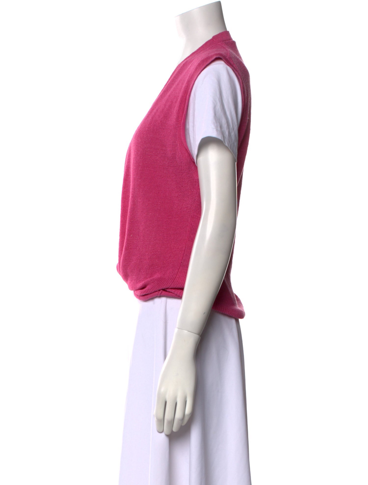 Jacquemus Linen V-Neck Crop Top