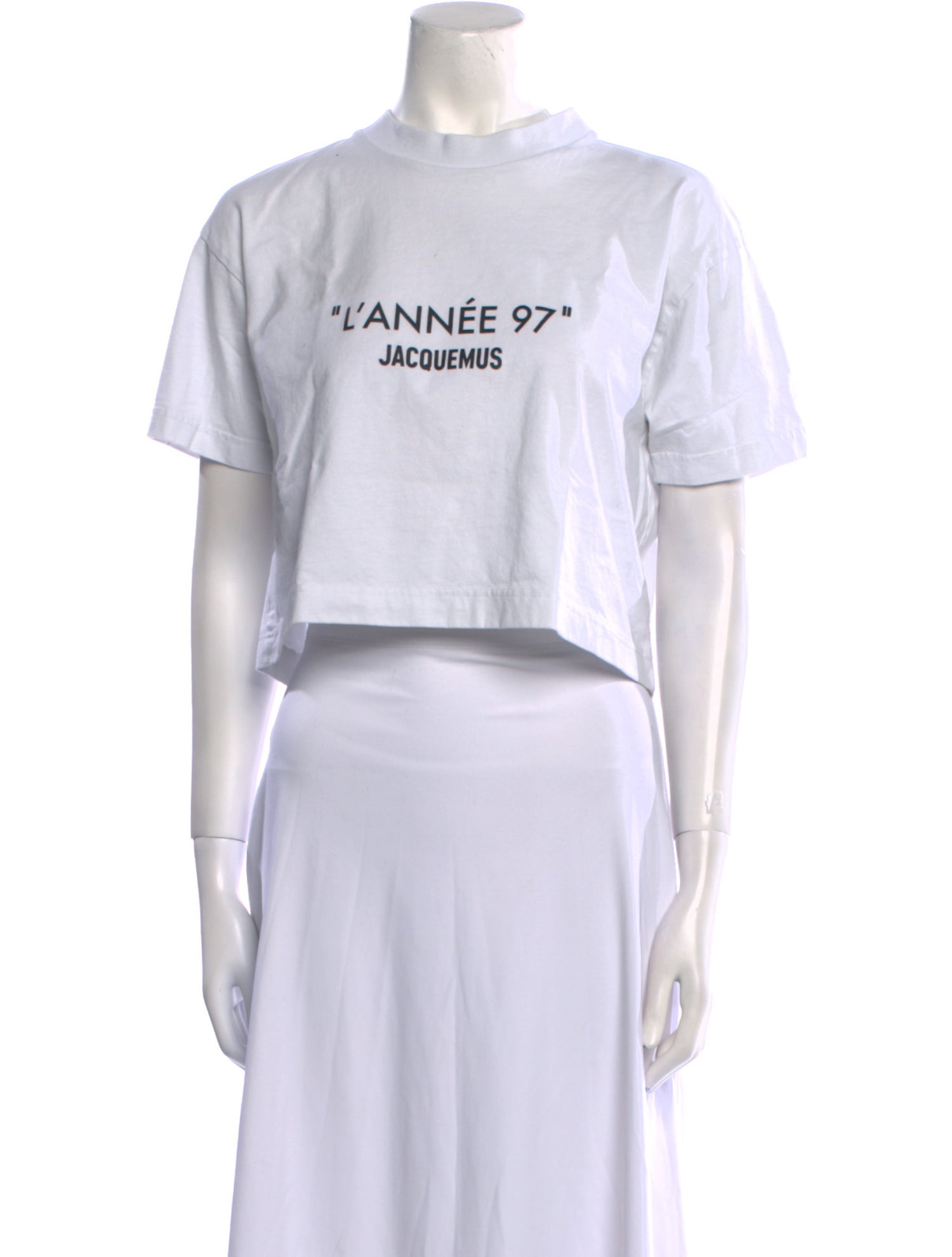 Jacquemus Graphic Print Crew Neck Crop Top