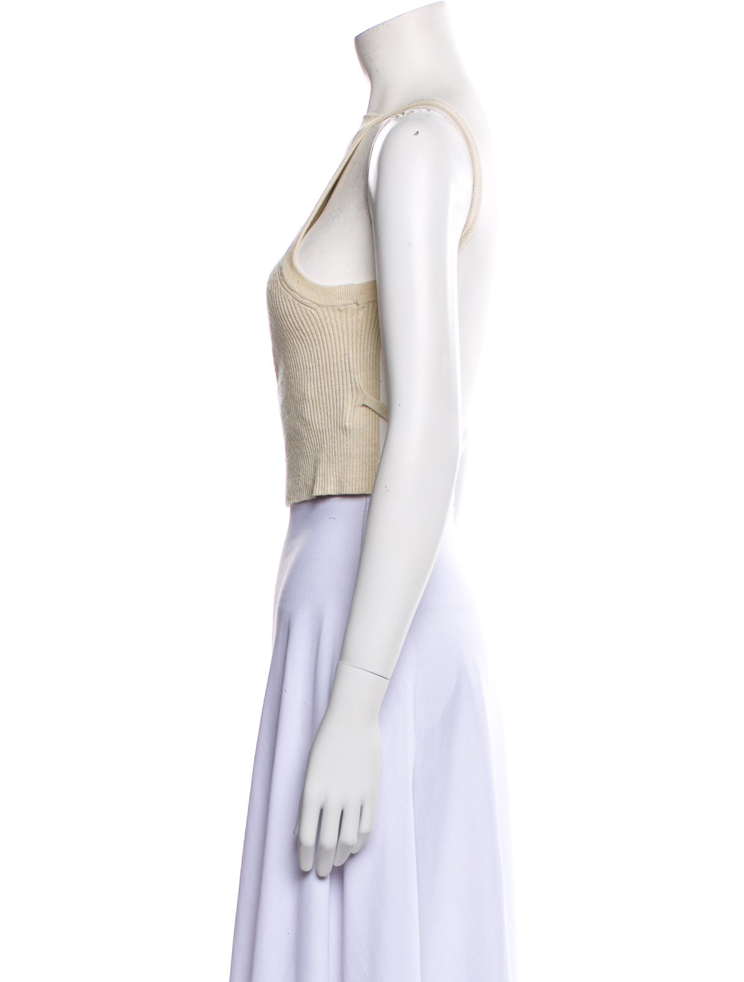 Jacquemus Linen One-Shoulder Crop Top