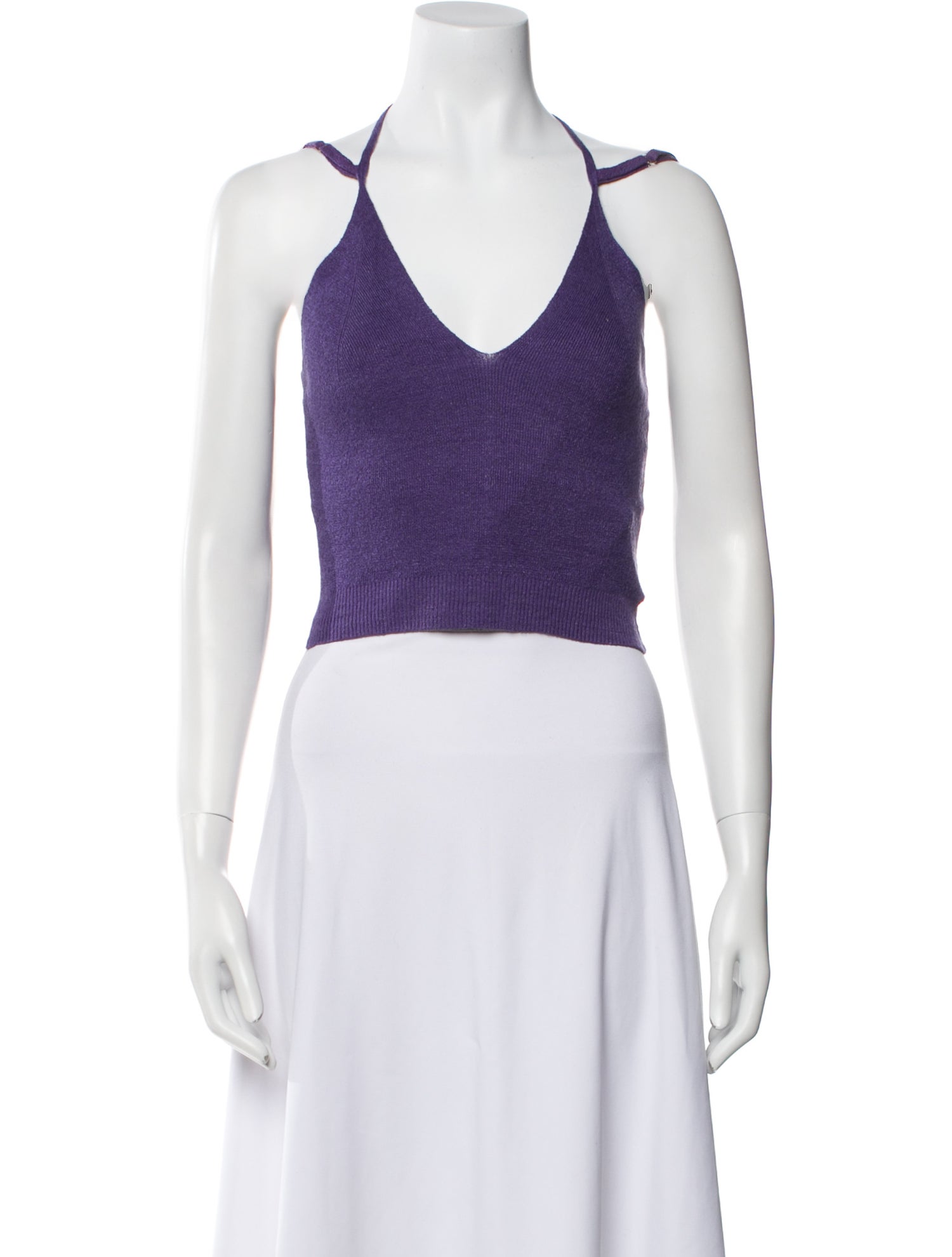 Jacquemus Linen V-Neck Crop Top w/ Tags