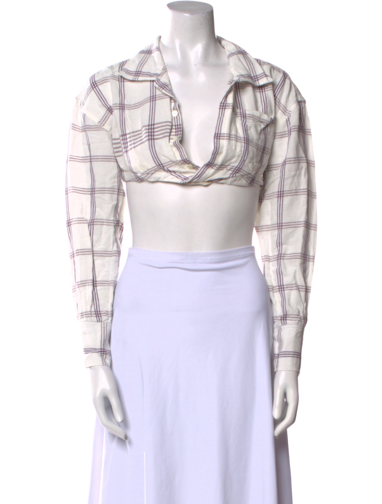 Jacquemus Long Sleeve Crop Top