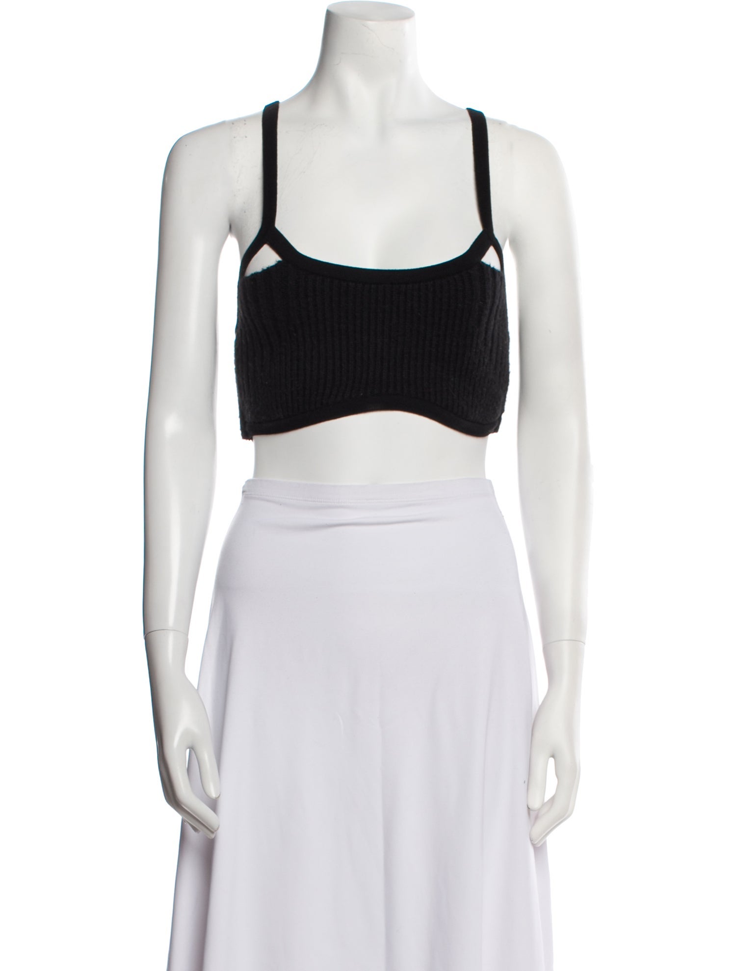 Jacquemus Square Neckline Sleeveless Crop Top