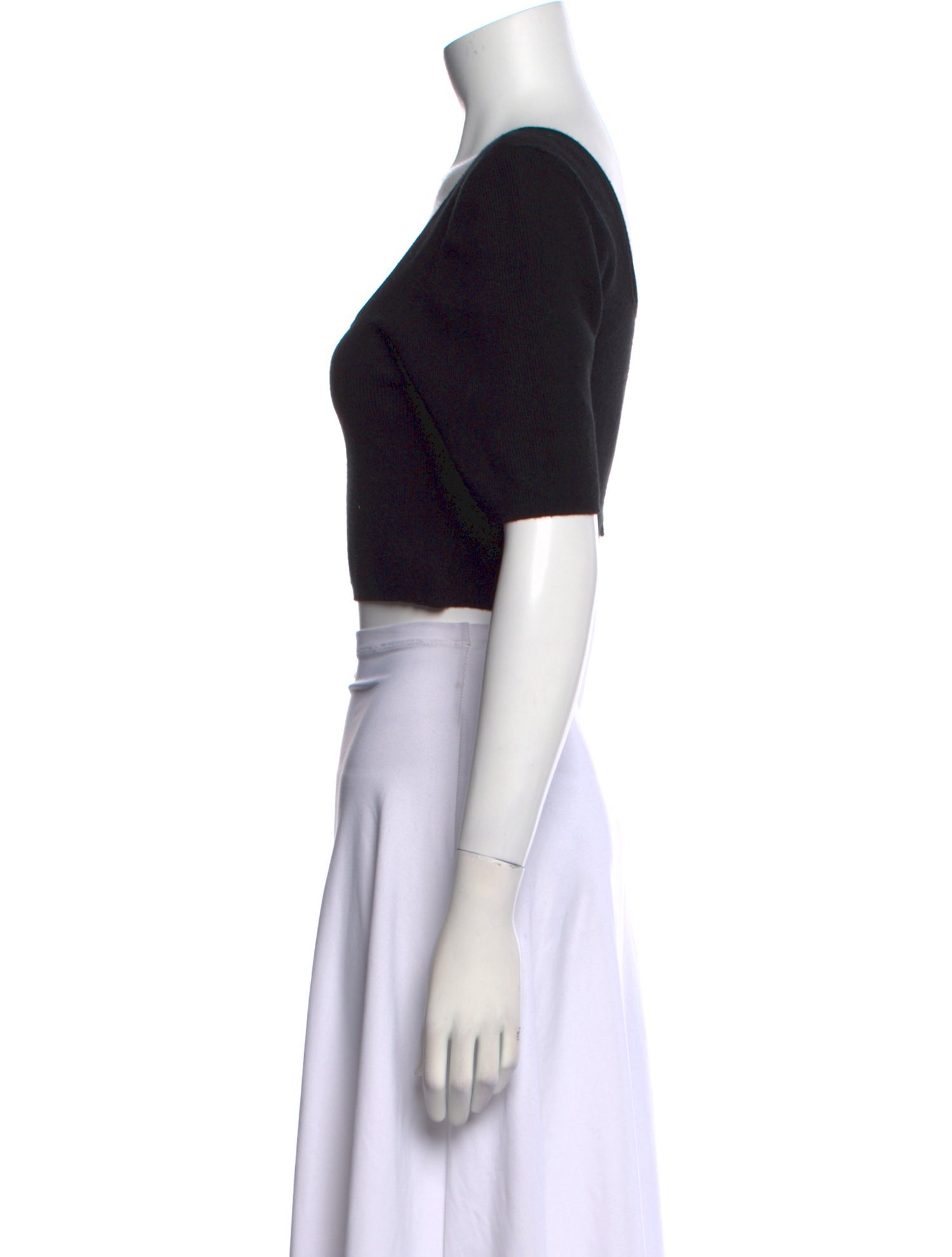 Jacquemus Square Neckline Short Sleeve Crop Top