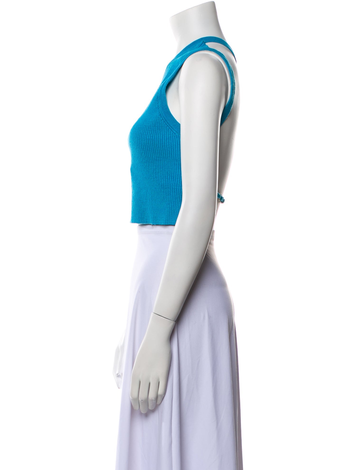 Jacquemus Linen One-Shoulder Crop Top