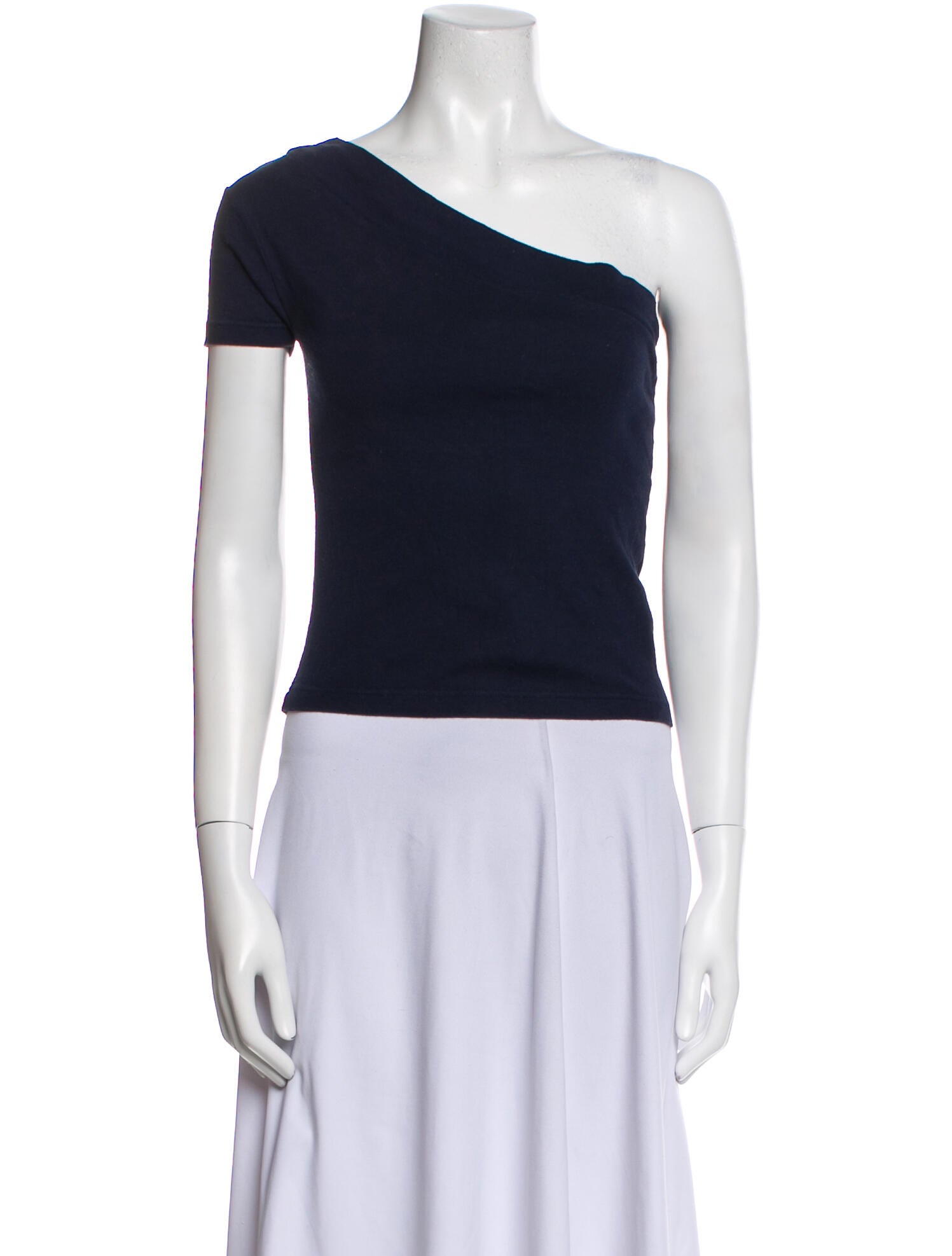 Jacquemus One-Shoulder Short Sleeve Crop Top