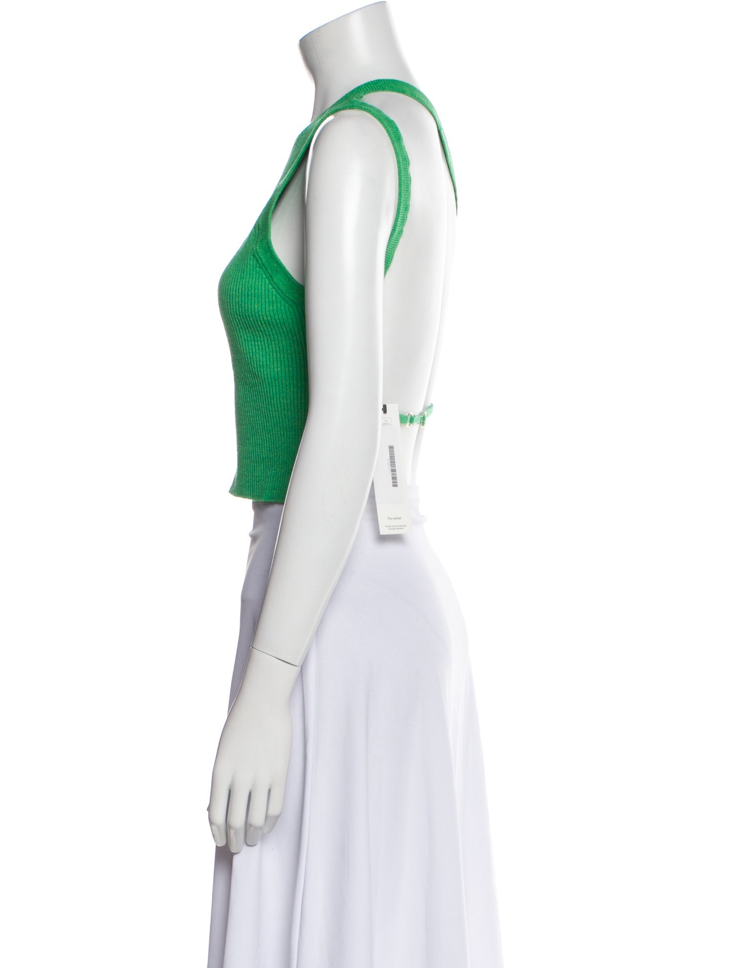 Jacquemus Linen One-Shoulder Crop Top