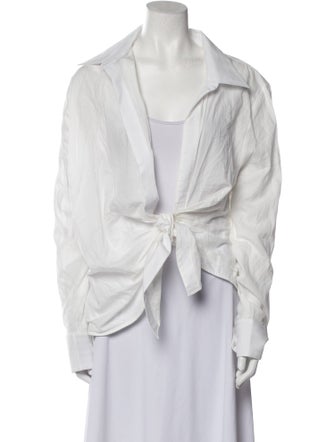 Jacquemus V-Neck Long Sleeve Blouse