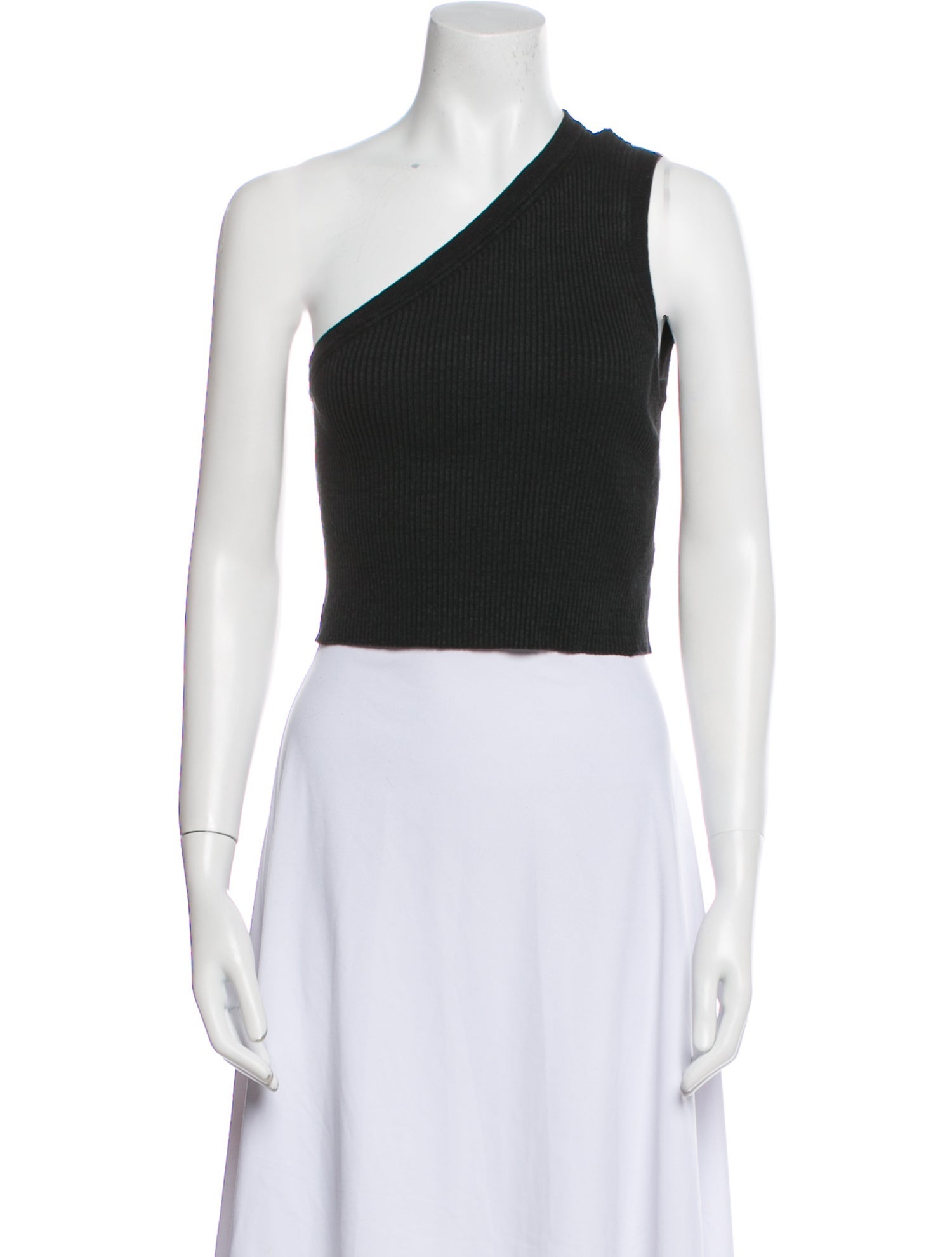 Jacquemus Linen One-Shoulder Crop Top