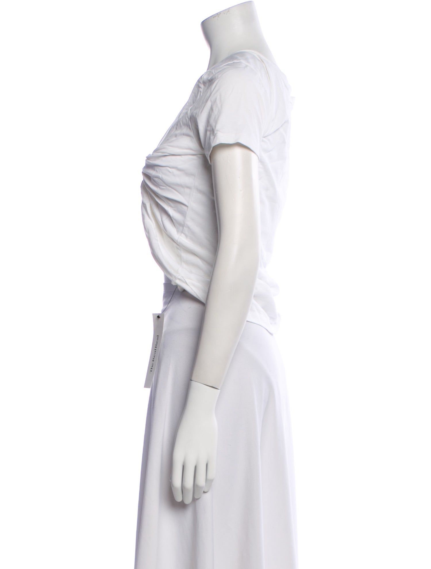 Jacquemus V-Neck Short Sleeve Crop Top