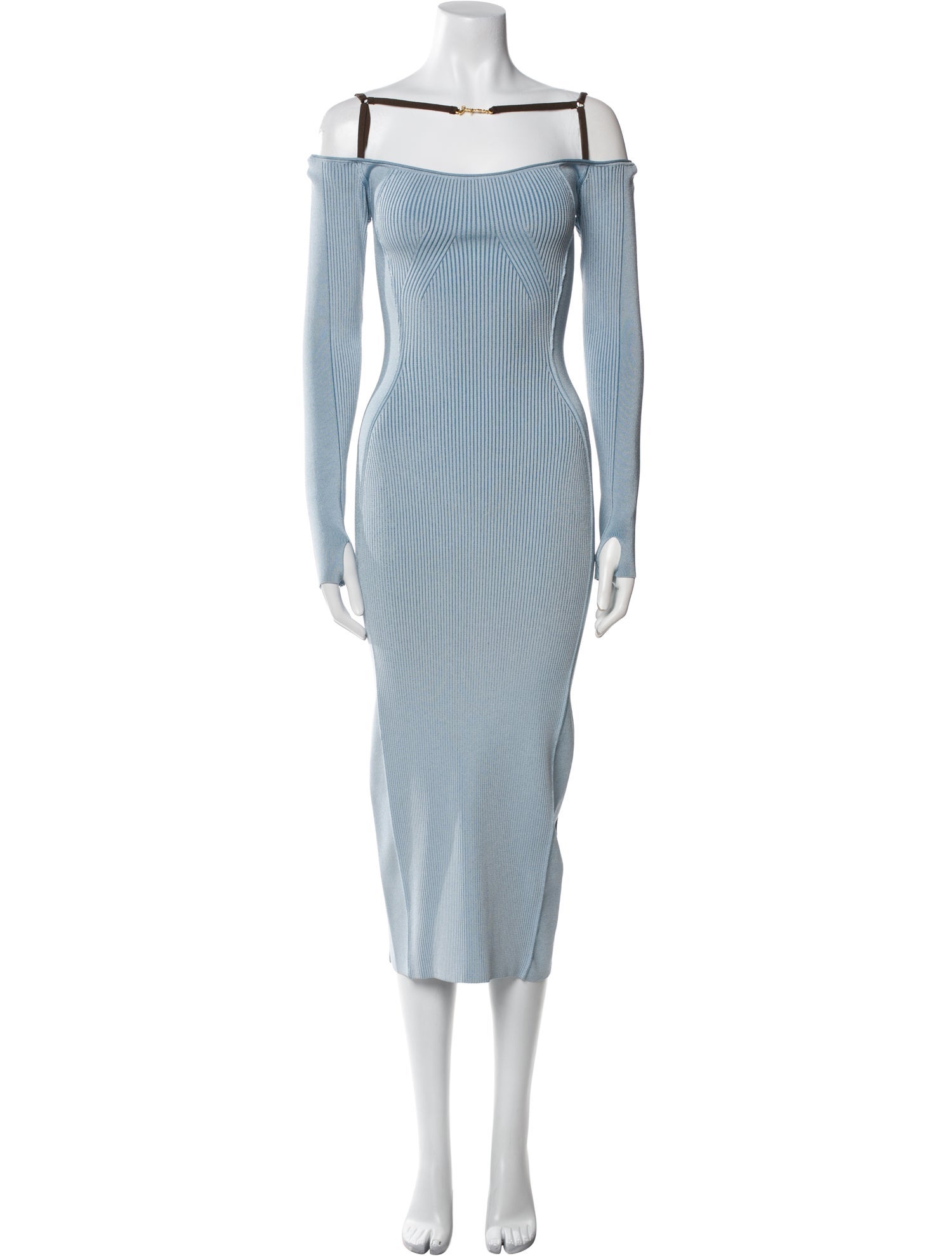Jacquemus Bateau Neckline Midi Length Dress