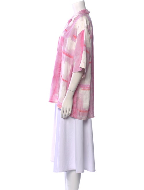 Jacquemus Printed Three-Quarter Sleeve Button-Up Top