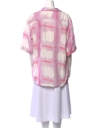 Jacquemus Printed Three-Quarter Sleeve Button-Up Top