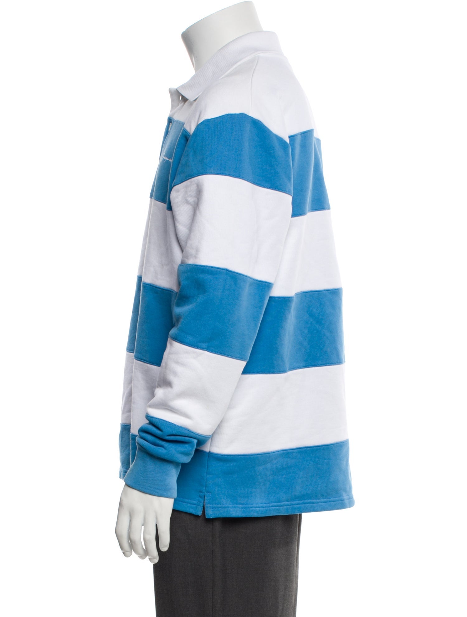 Jacquemus Striped V-Neck Polo Shirt