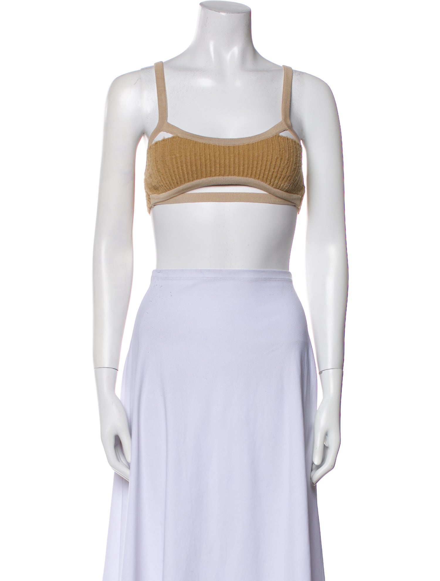 Jacquemus Square Neckline Sleeveless Crop Top