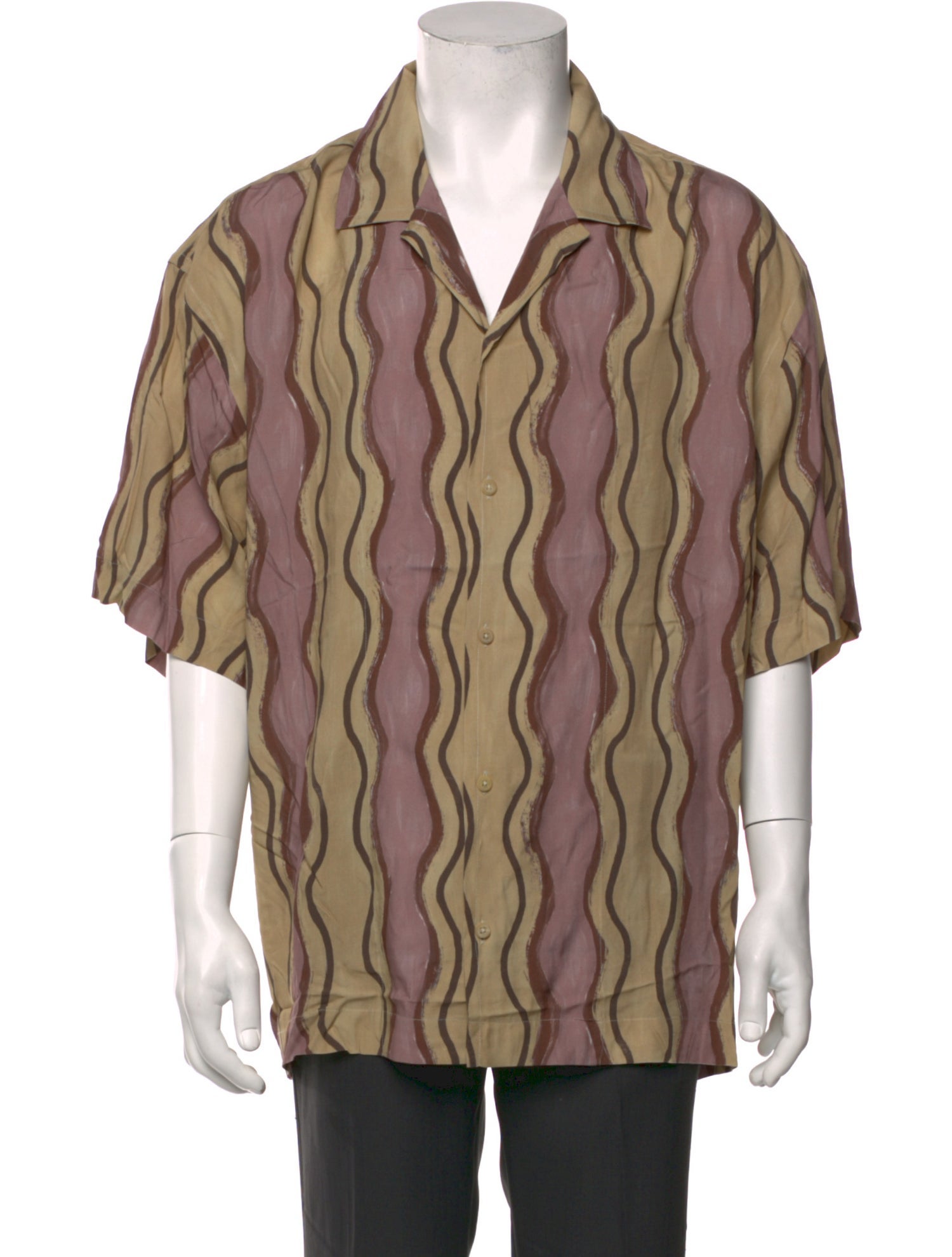 Jacquemus Striped Three-Quarter Sleeve Shirt