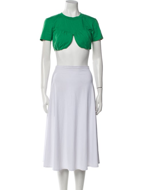 Jacquemus Crew Neck Short Sleeve Crop Top