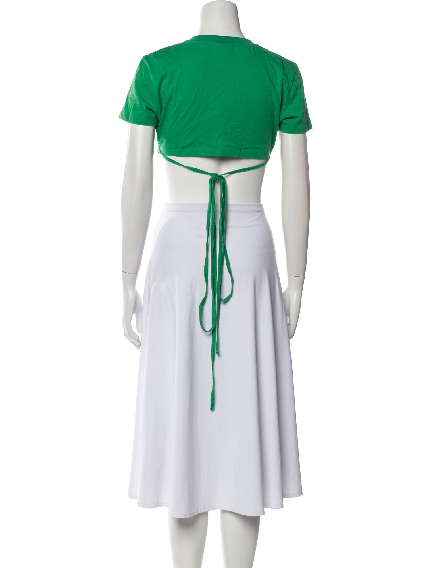 Jacquemus Crew Neck Short Sleeve Crop Top