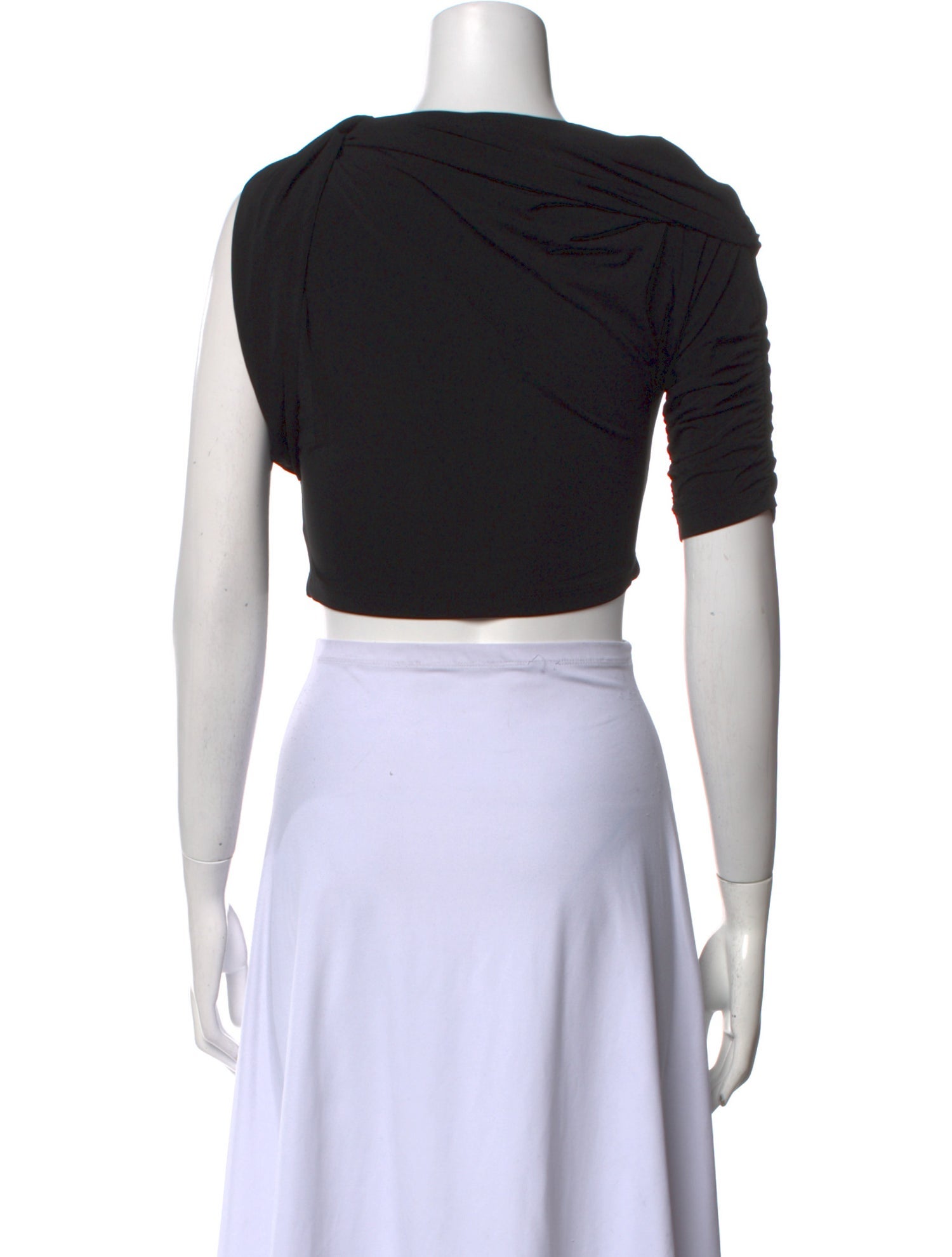 Jacquemus Bateau Neckline Short Sleeve Crop Top