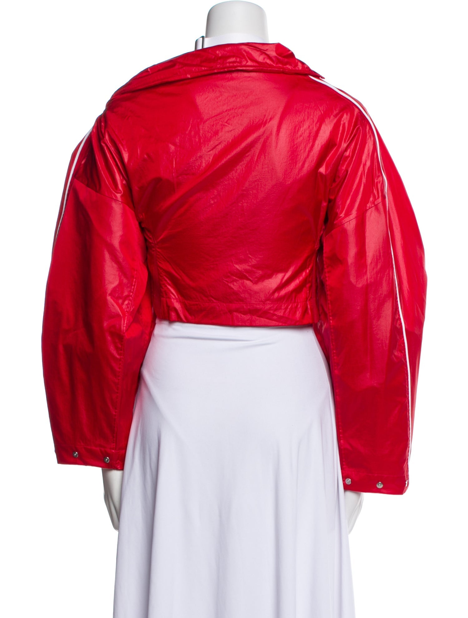 Jacquemus Nylon Striped Biker Jacket