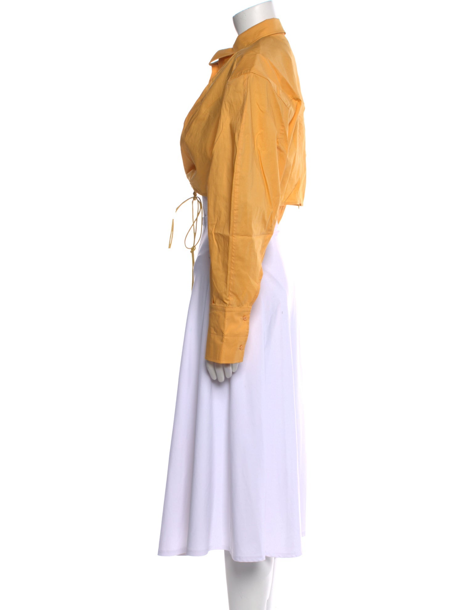 Jacquemus V-Neck Long Sleeve Crop Top