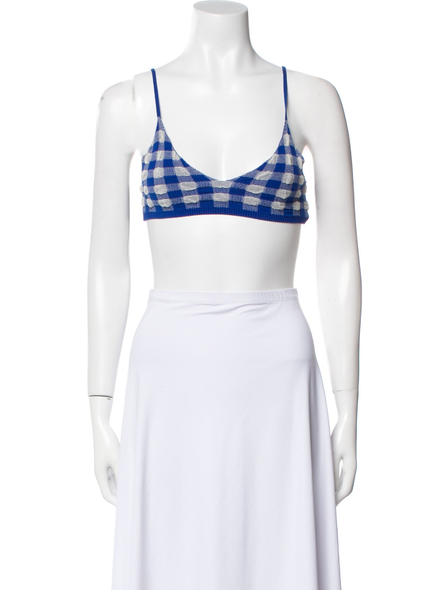 Jacquemus Striped V-Neck Crop Top