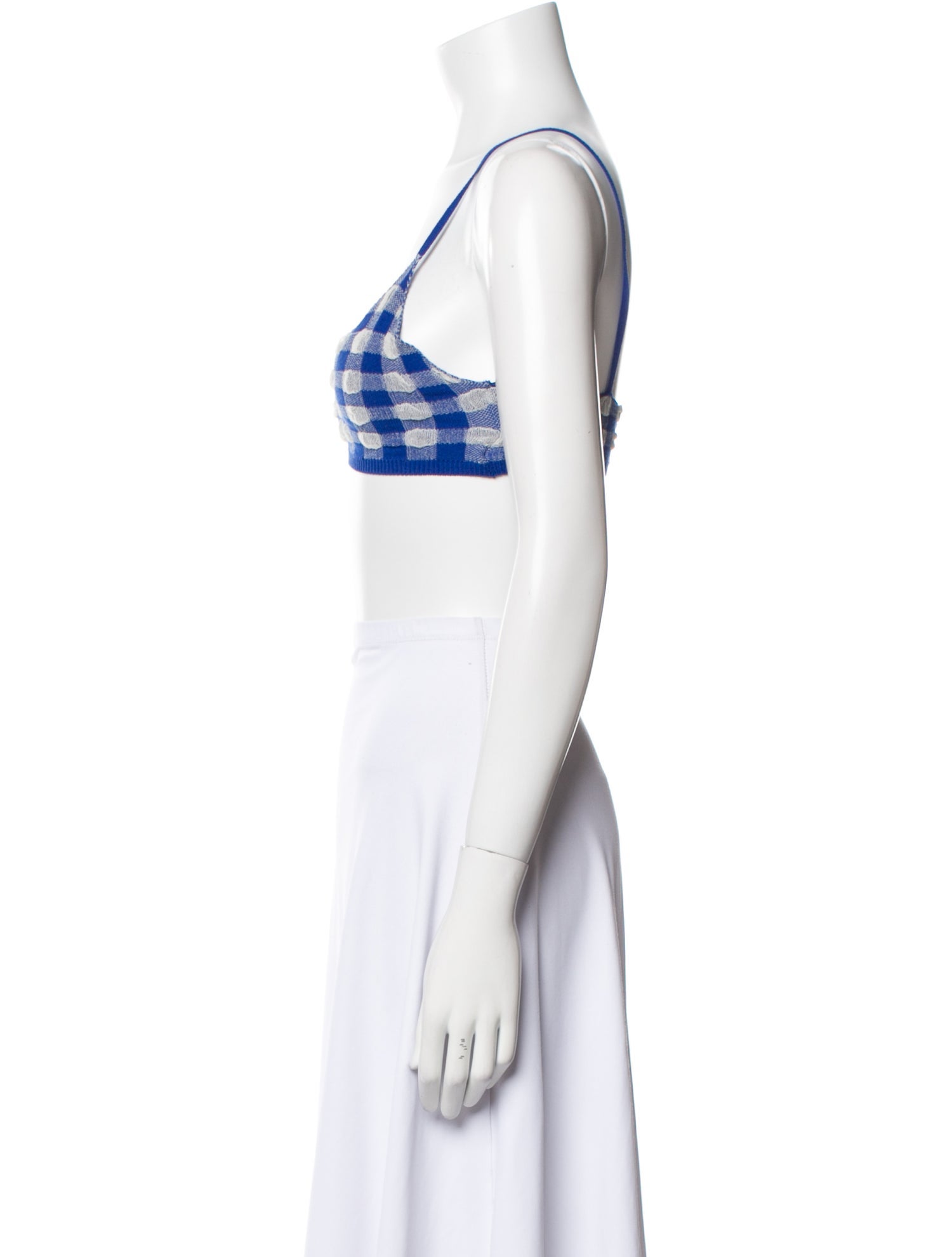 Jacquemus Striped V-Neck Crop Top